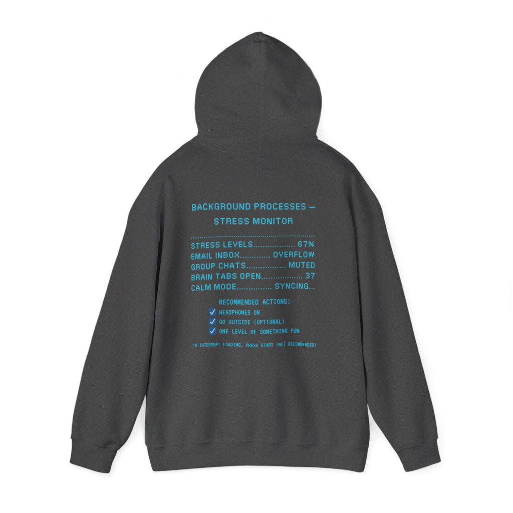 🧠 SYSTEM STILL LOADING Hoodie • Please Don’t Unplug Me Gamer Hoodie • Retro Pixel Stress Monitor Sweatshirt • Cozy 80s 90s Gamer Gift