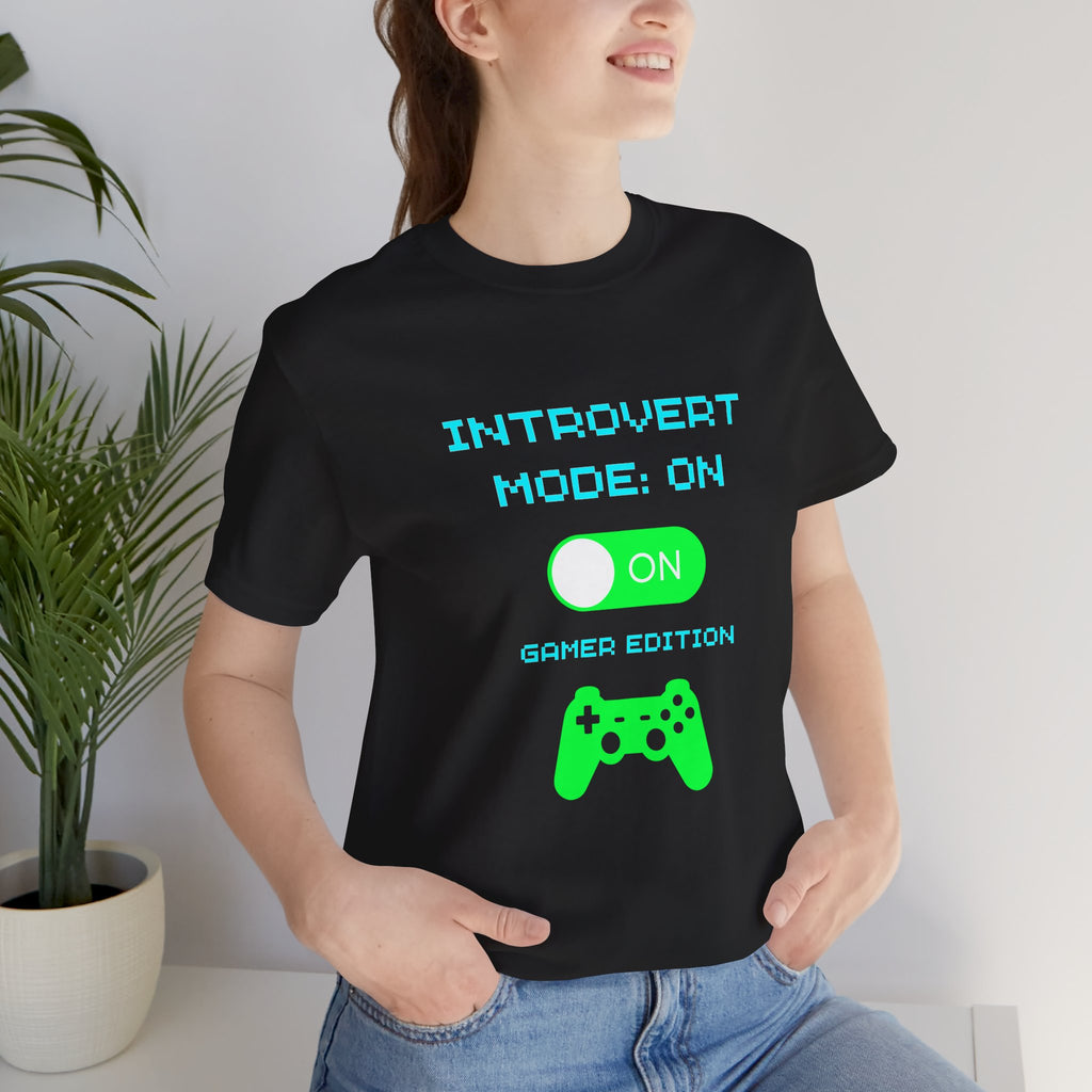 Introvert Mode: On – Gamer Edition Shirt (Front & Back Print Introvert Gamer Tee)