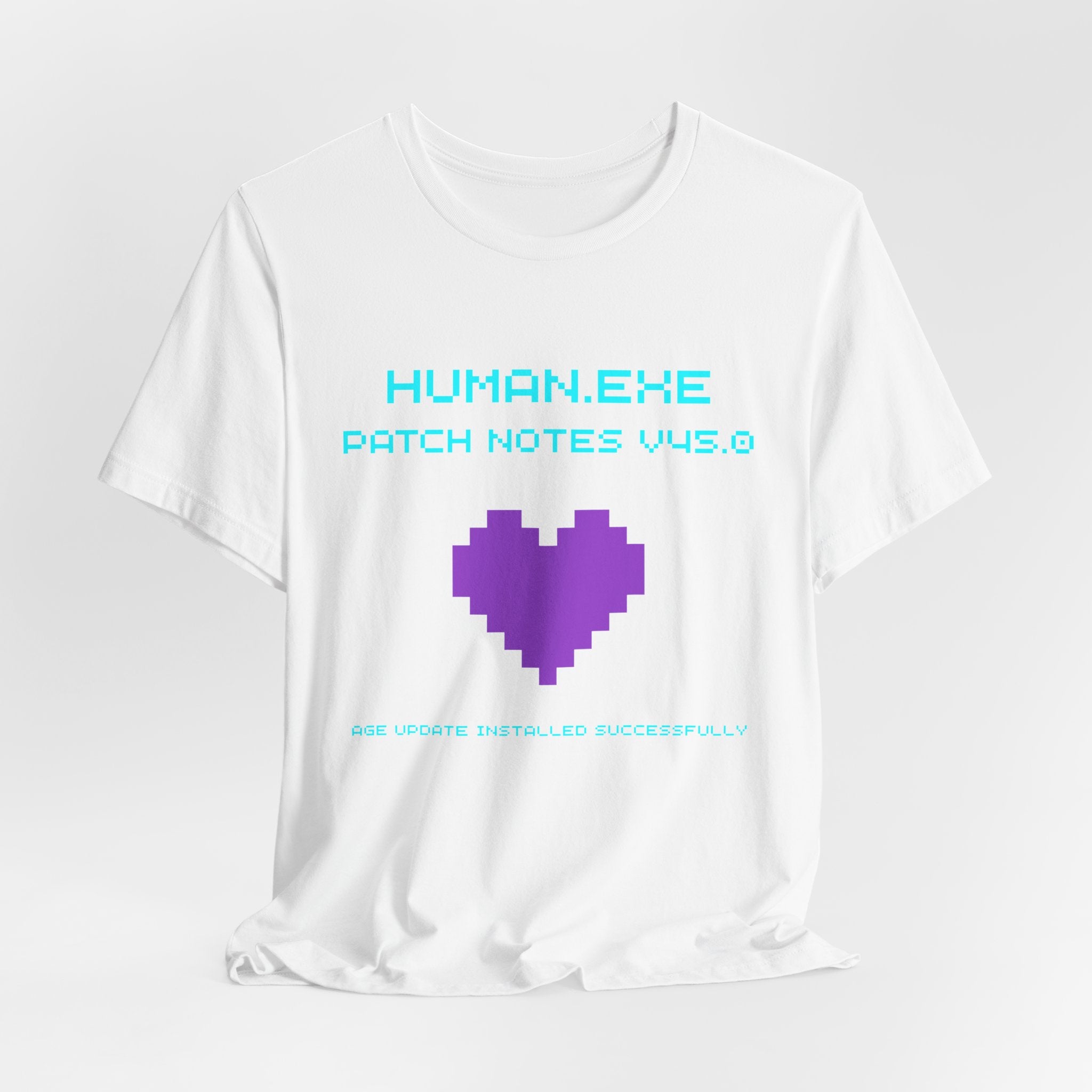 🎮 HUMAN.EXE Patch Notes v45.0 Shirt • Funny 45th Birthday Gamer T-Shirt • Retro Changelog Tee for 80s 90s Gamers • Level 45 Upgrade Gift