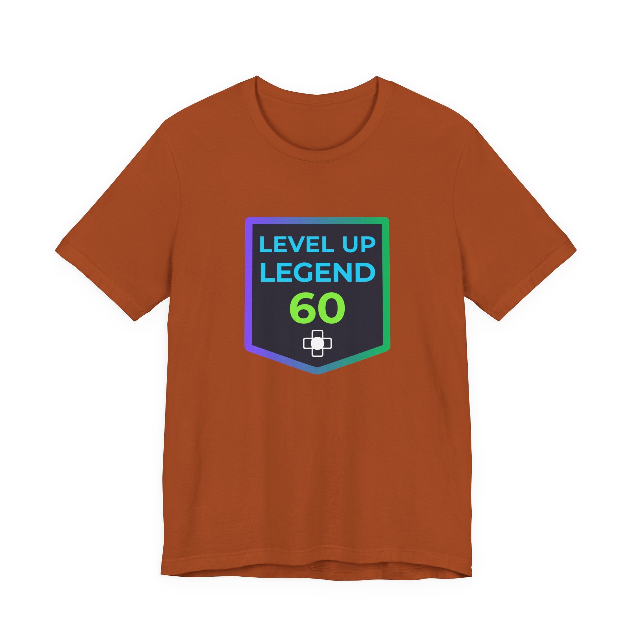 🔥 Level 60 Legend Shirt • Retro Gamer 60th Birthday Gift • Front + Back Design • Achievement Badge Tee • Milestone Gaming Shirt