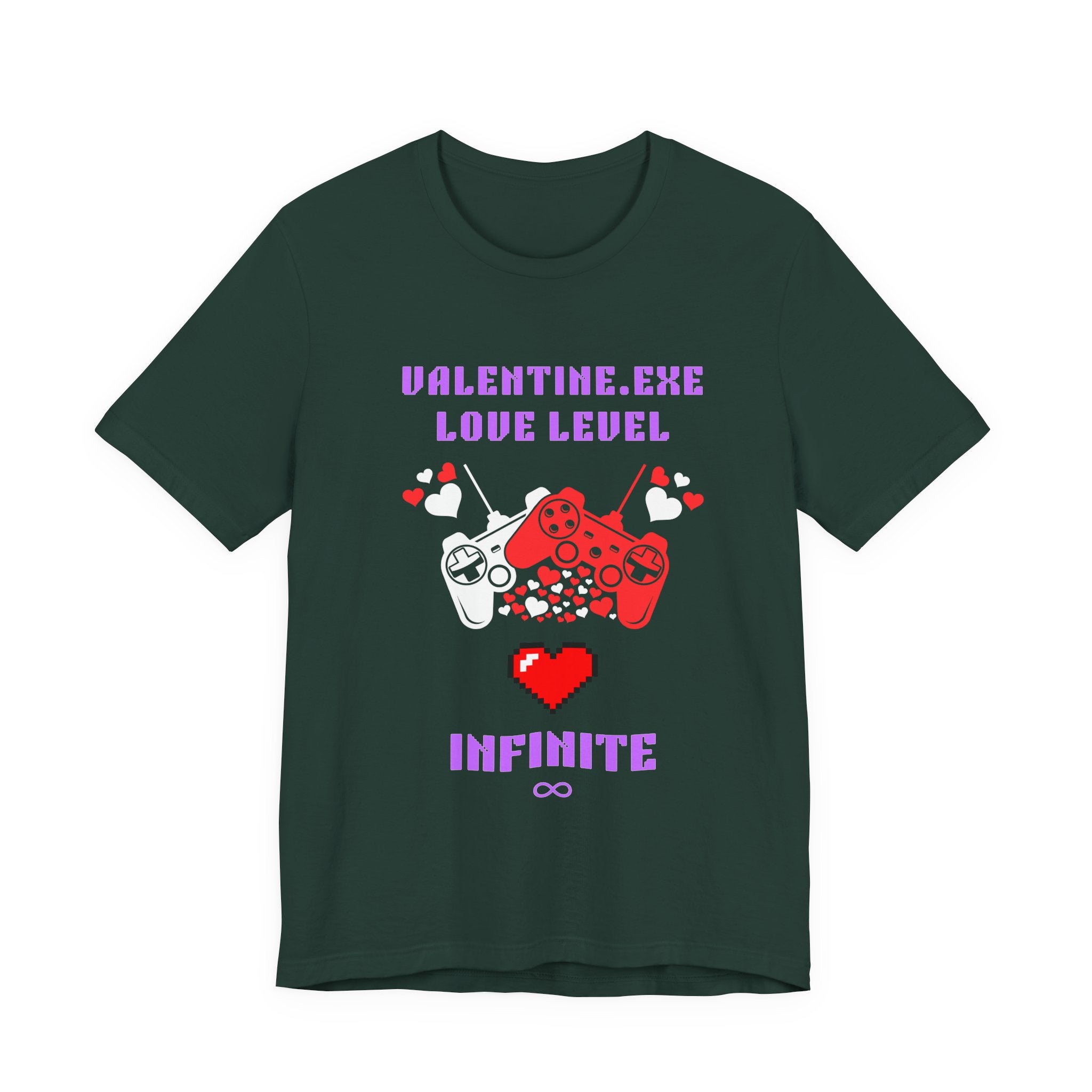 Valentine Exe Love Level Infinite Shirt | Funny Gamer Valentines Day Gift | Unique Gift for Him Her | Retro Gaming Tee | Romance Gift