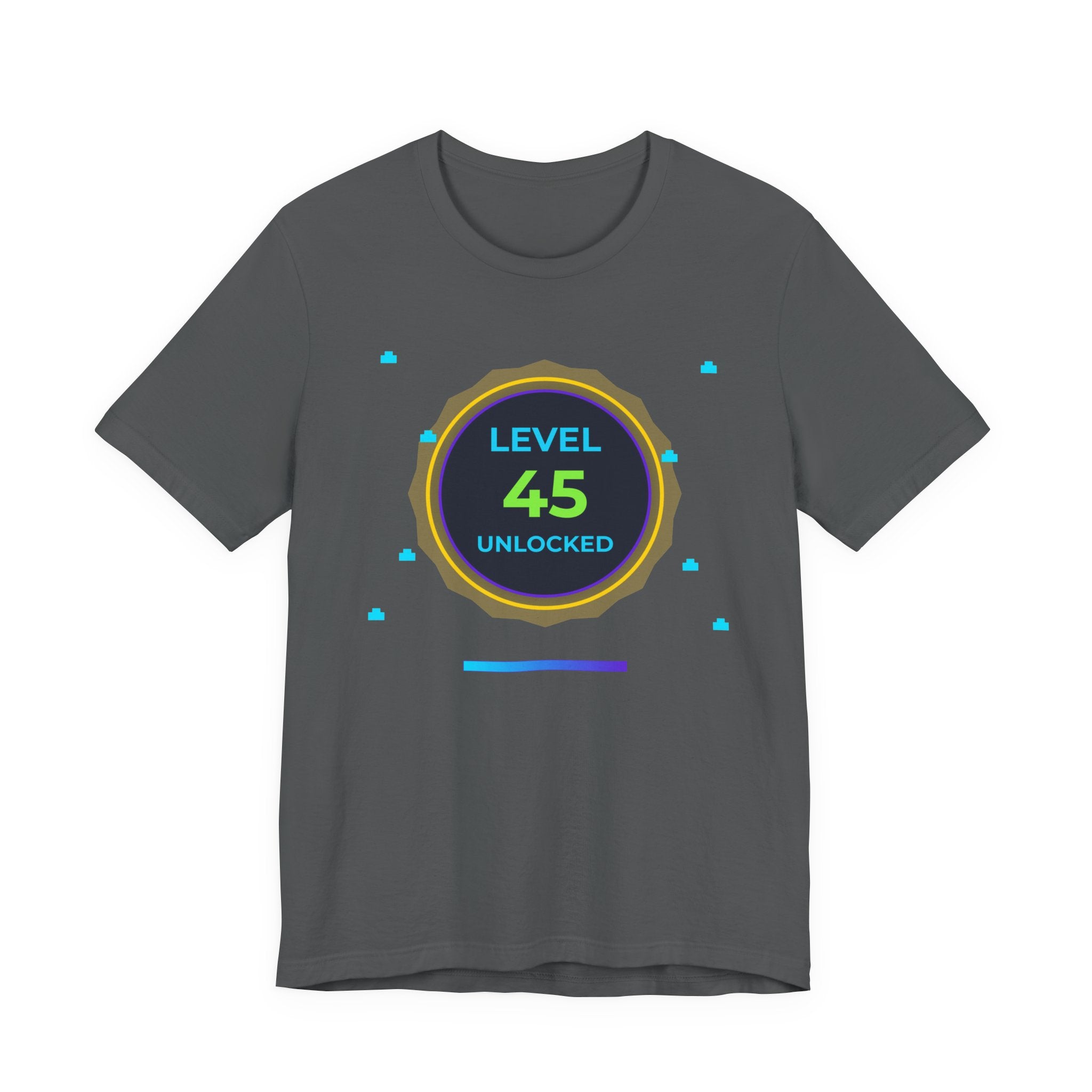 🔥 Level 45 Legend Shirt • Front + Back Design • 45th Birthday Gamer Gift • Retro Gaming Tee • Achievement Badge • Milestone Birthday