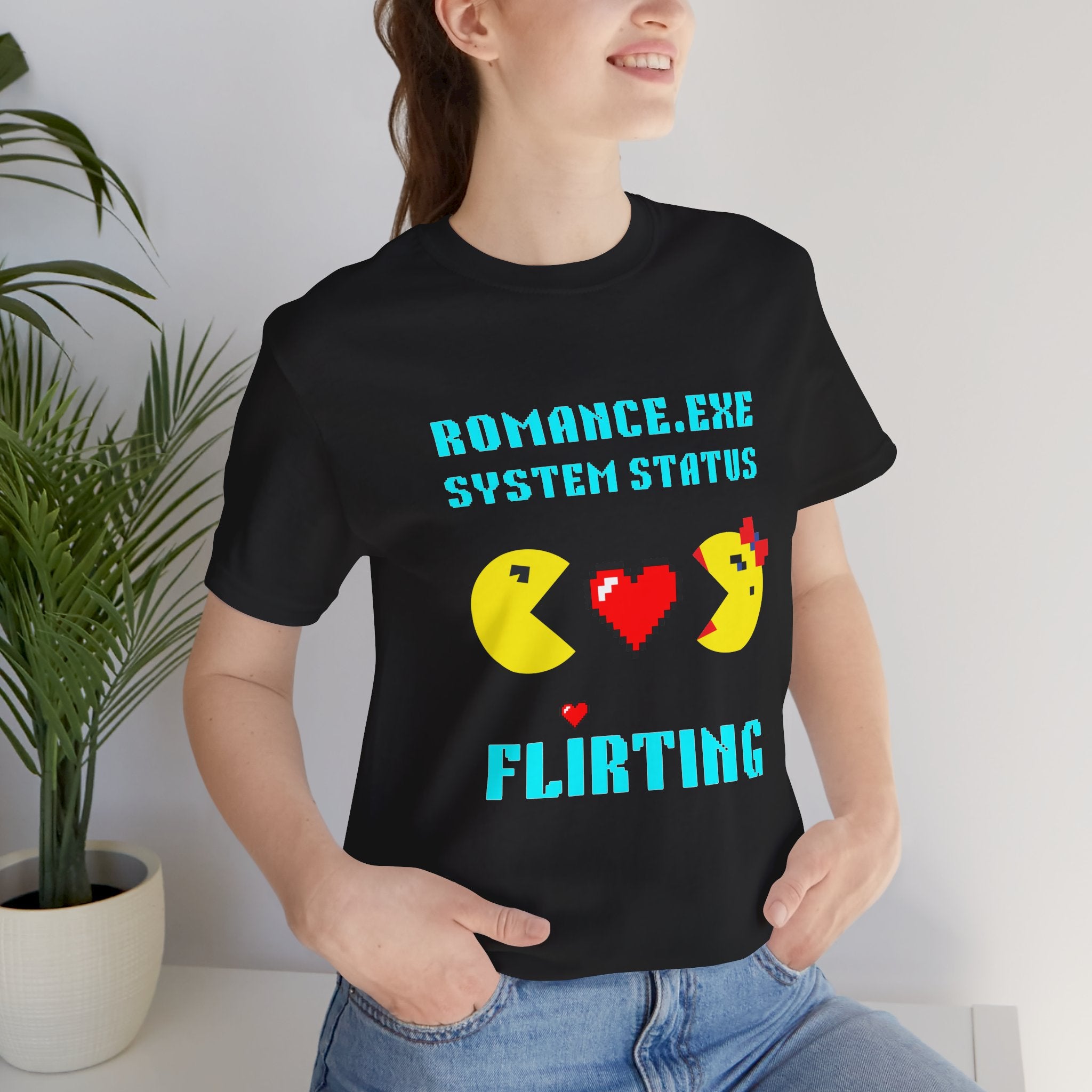Romance Exe System Status Flirting Shirt | Funny Gamer Valentines Gift | Flirty Gift for Him Her | Dating Shirt | Unique Gift for Gamers