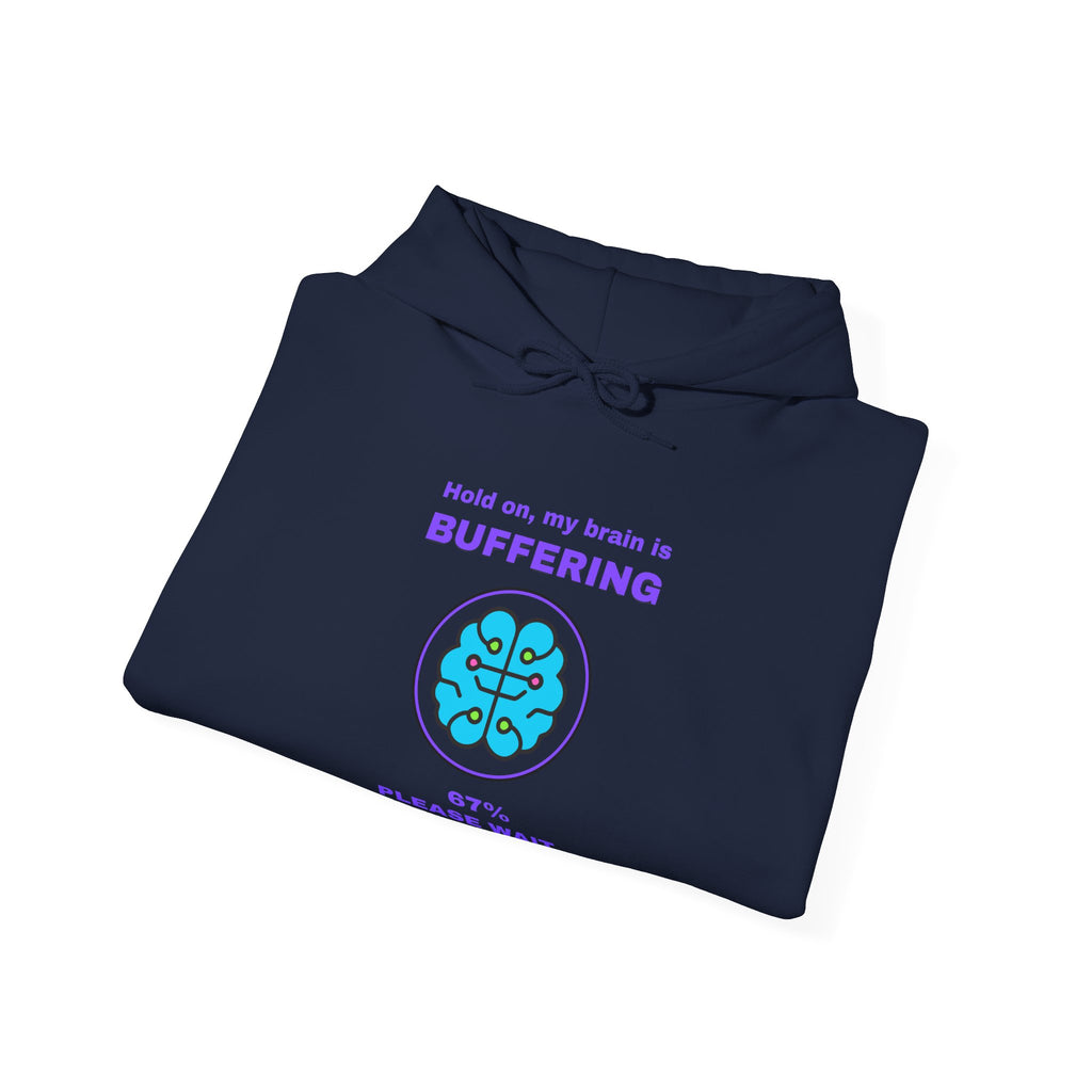 🔥 Brain Buffering Hoodie • 67% Loading Pullover • Funny Gamer Error Hoodie • Front + Back Loading Screen Design • Mental Health Gamer Gift