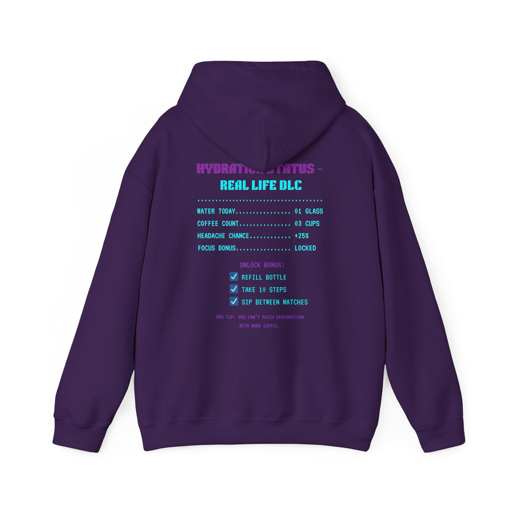 💧 HUMAN.EXE NEEDS WATER Hoodie • Hydration Quest Gamer Hoodie • Cozy Retro Gamer Sweatshirt • Funny 80s 90s Gaming Gift