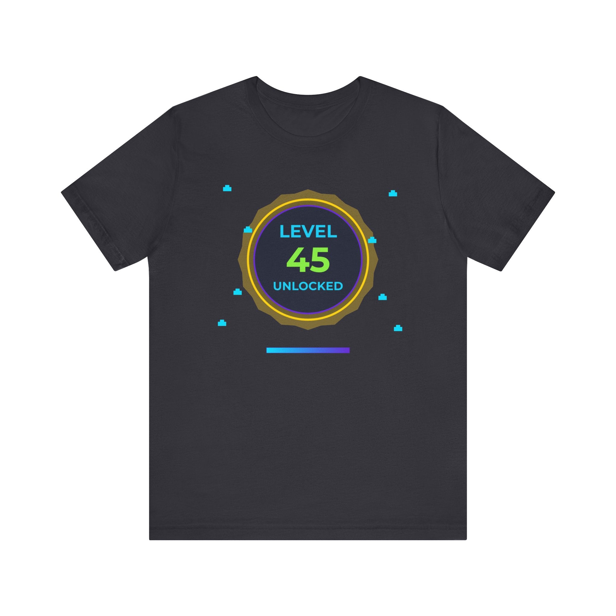 🔥 Level 45 Legend Shirt • Front + Back Design • 45th Birthday Gamer Gift • Retro Gaming Tee • Achievement Badge • Milestone Birthday