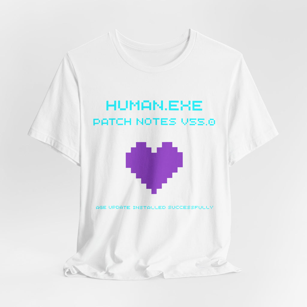 🎮 HUMAN.EXE Patch Notes v55.0 Shirt • Funny 55th Birthday Gamer T-Shirt • Retro Changelog Tee for 80s 90s Gamers • Level 55 Upgrade Gift