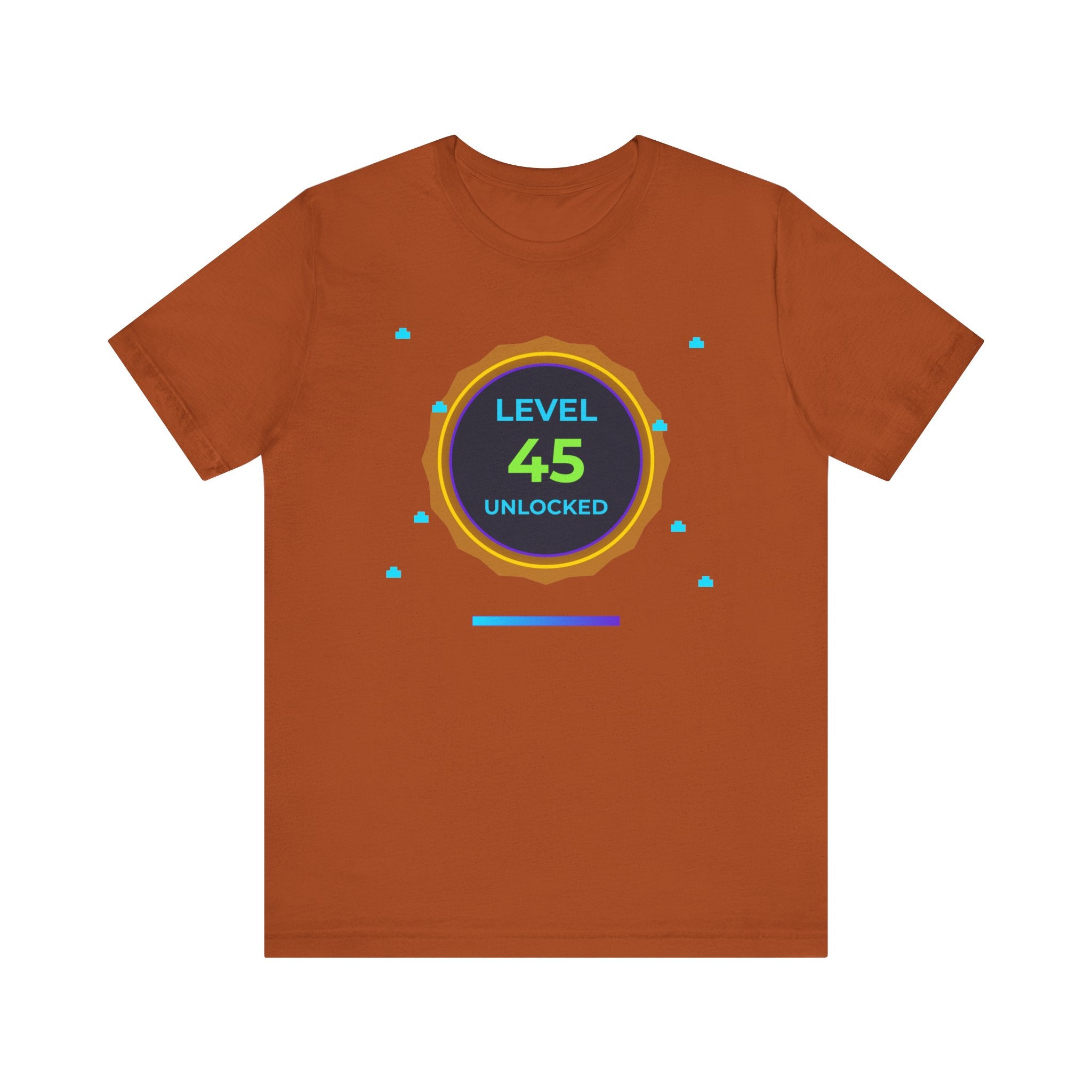 🔥 Level 45 Legend Shirt • Front + Back Design • 45th Birthday Gamer Gift • Retro Gaming Tee • Achievement Badge • Milestone Birthday