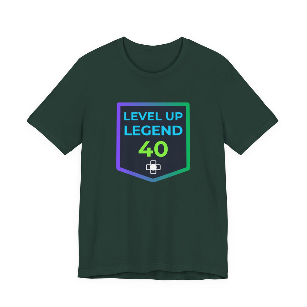 🔥 Level 40 Legend Shirt • Front + Back Design • 40th Birthday Gamer Gift • Retro Gaming Tee • Achievement Badge Design • Milestone Birthday