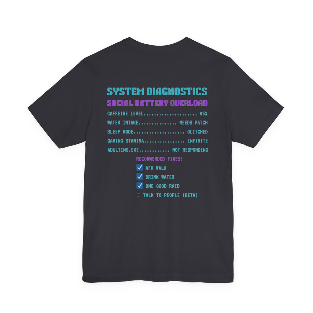 💧 HUMAN.EXE NEEDS WATER Shirt • Hydration Quest Gamer Tee • Retro 80s 90s Video Game T-Shirt • Funny Introvert Gift for Gamers