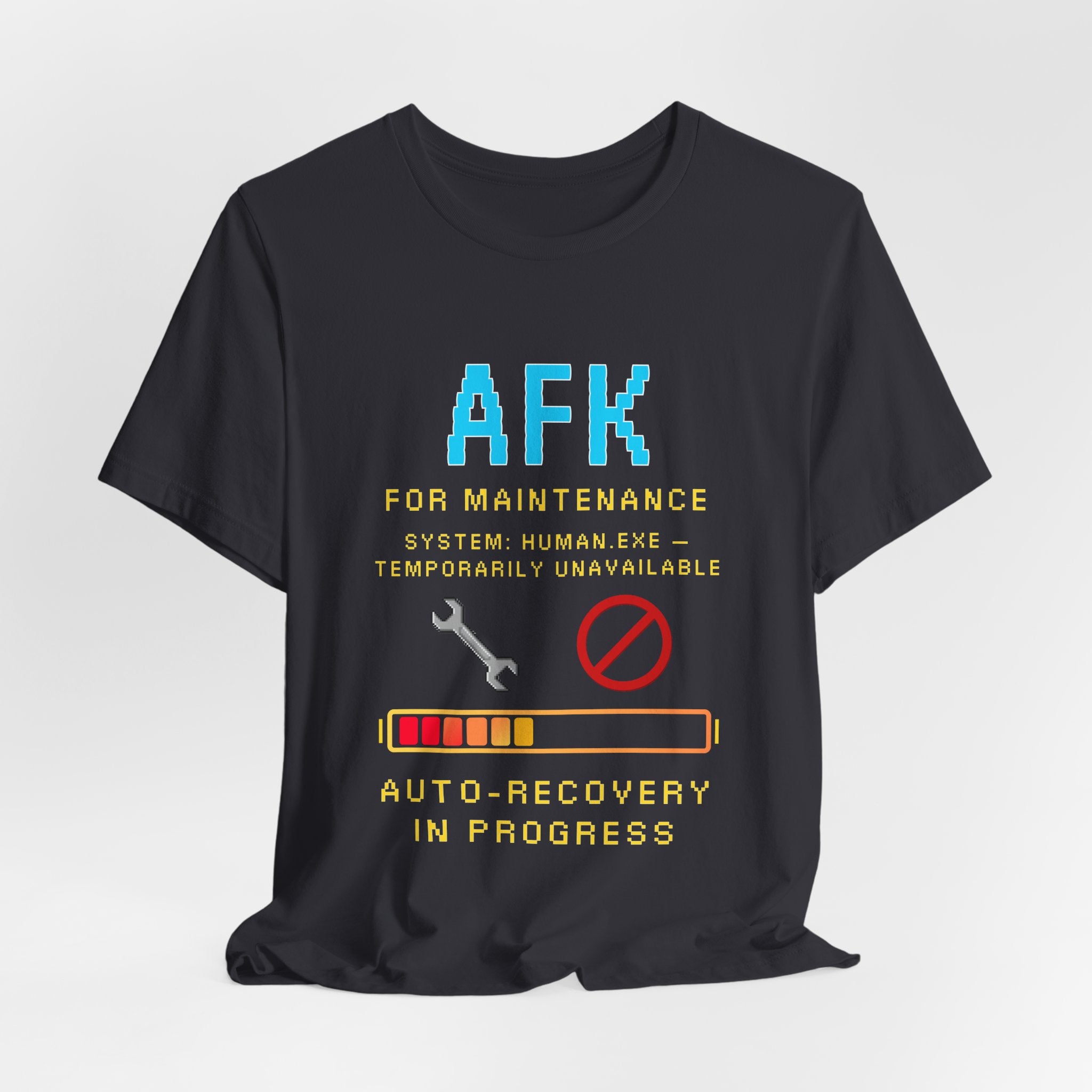🛠️ AFK FOR MAINTENANCE Shirt • Self-Care Mode Gamer T-Shirt • Retro Pixel AFK Tee for Introverts • 80s 90s Video Game Gift