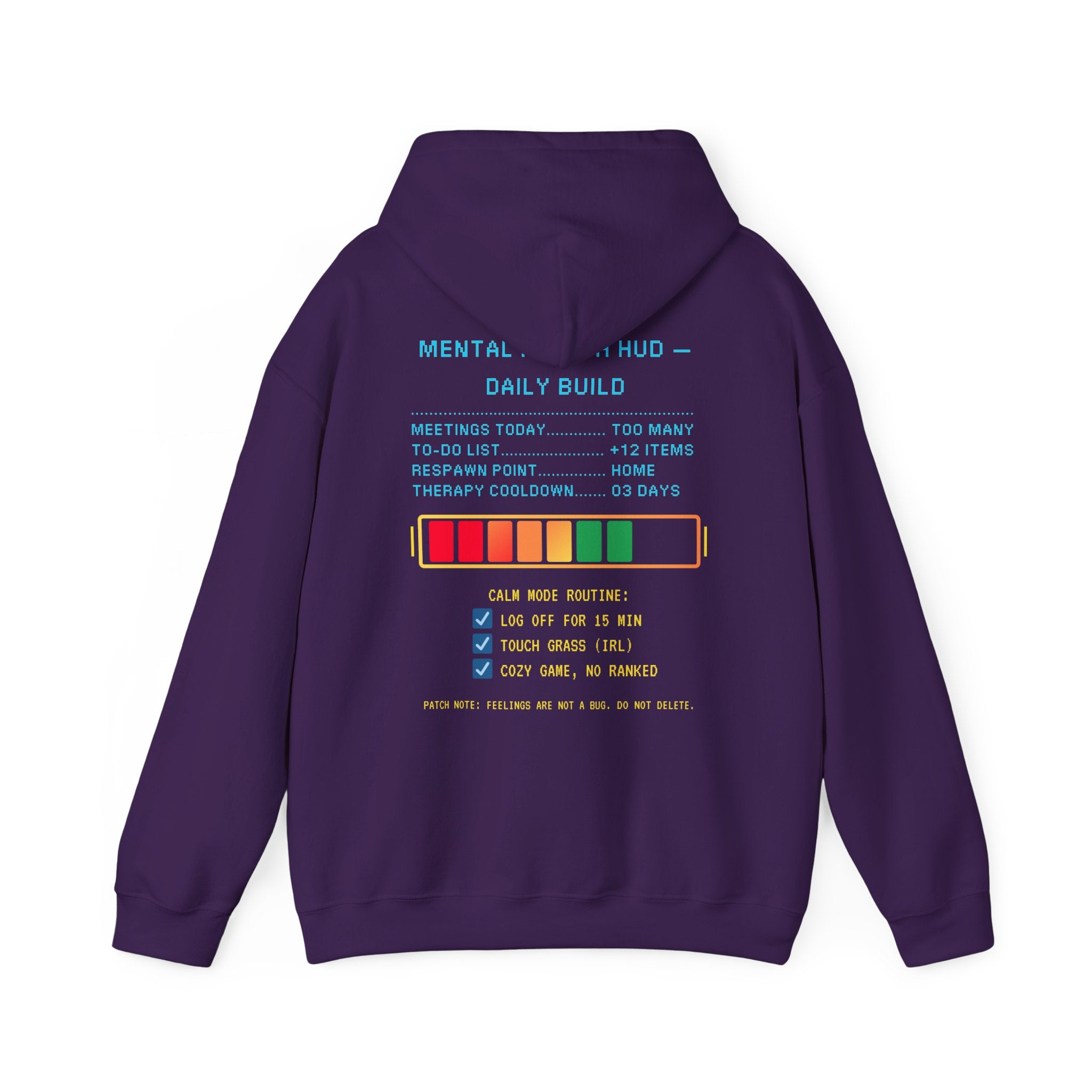 🧠 STRESS LEVELS AT 67% Hoodie • Syncing to Calm Mode Gamer Hoodie • Retro Pixel Mental Health Sweatshirt • Cozy 80s 90s Gamer Gift