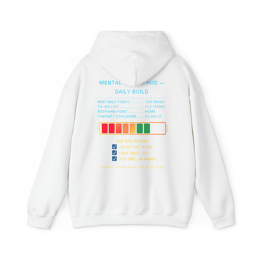 🧠 STRESS LEVELS AT 67% Hoodie • Syncing to Calm Mode Gamer Hoodie • Retro Pixel Mental Health Sweatshirt • Cozy 80s 90s Gamer Gift