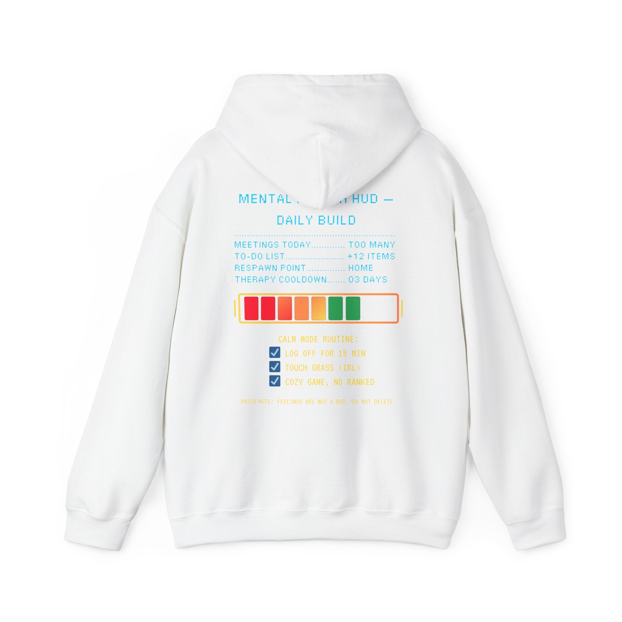 🧠 STRESS LEVELS AT 67% Hoodie • Syncing to Calm Mode Gamer Hoodie • Retro Pixel Mental Health Sweatshirt • Cozy 80s 90s Gamer Gift