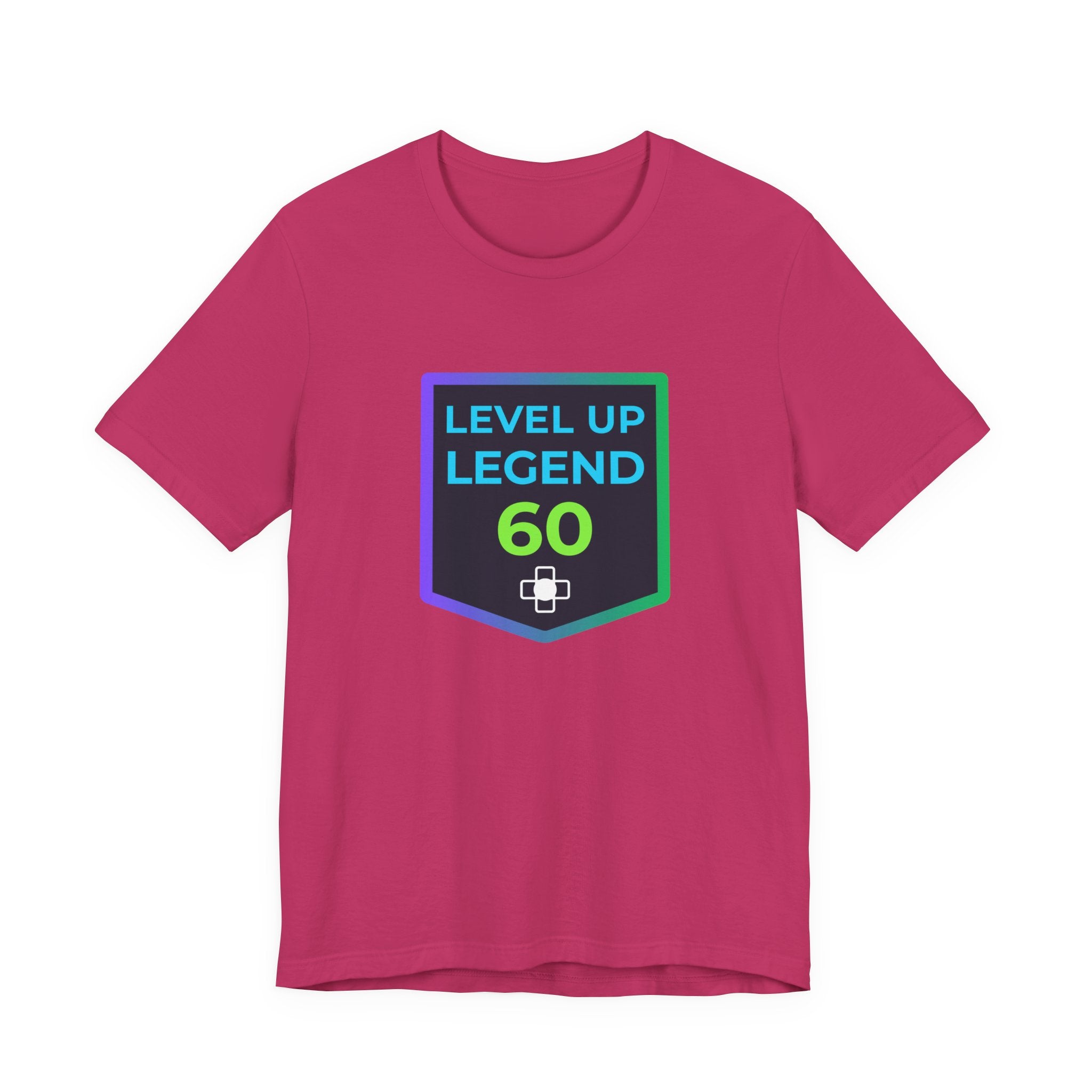 🔥 Level 60 Legend Shirt • Retro Gamer 60th Birthday Gift • Front + Back Design • Achievement Badge Tee • Milestone Gaming Shirt