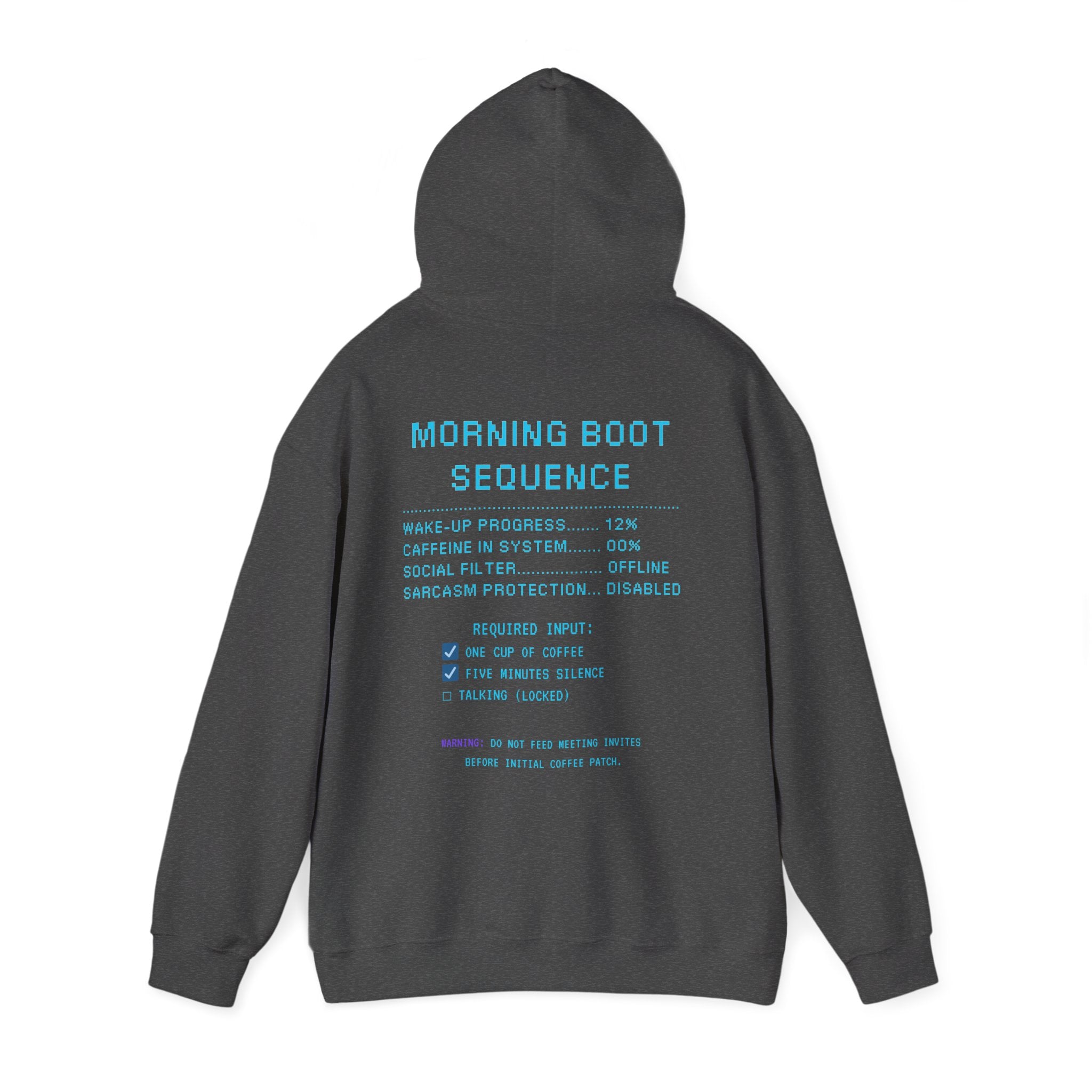 ☕ HUMAN.EXE NEEDS COFFEE Hoodie • Insert Coffee to Respawn Gamer Hoodie • Morning Boot Sequence Pixel Sweatshirt • Cozy Retro Gamer Gift