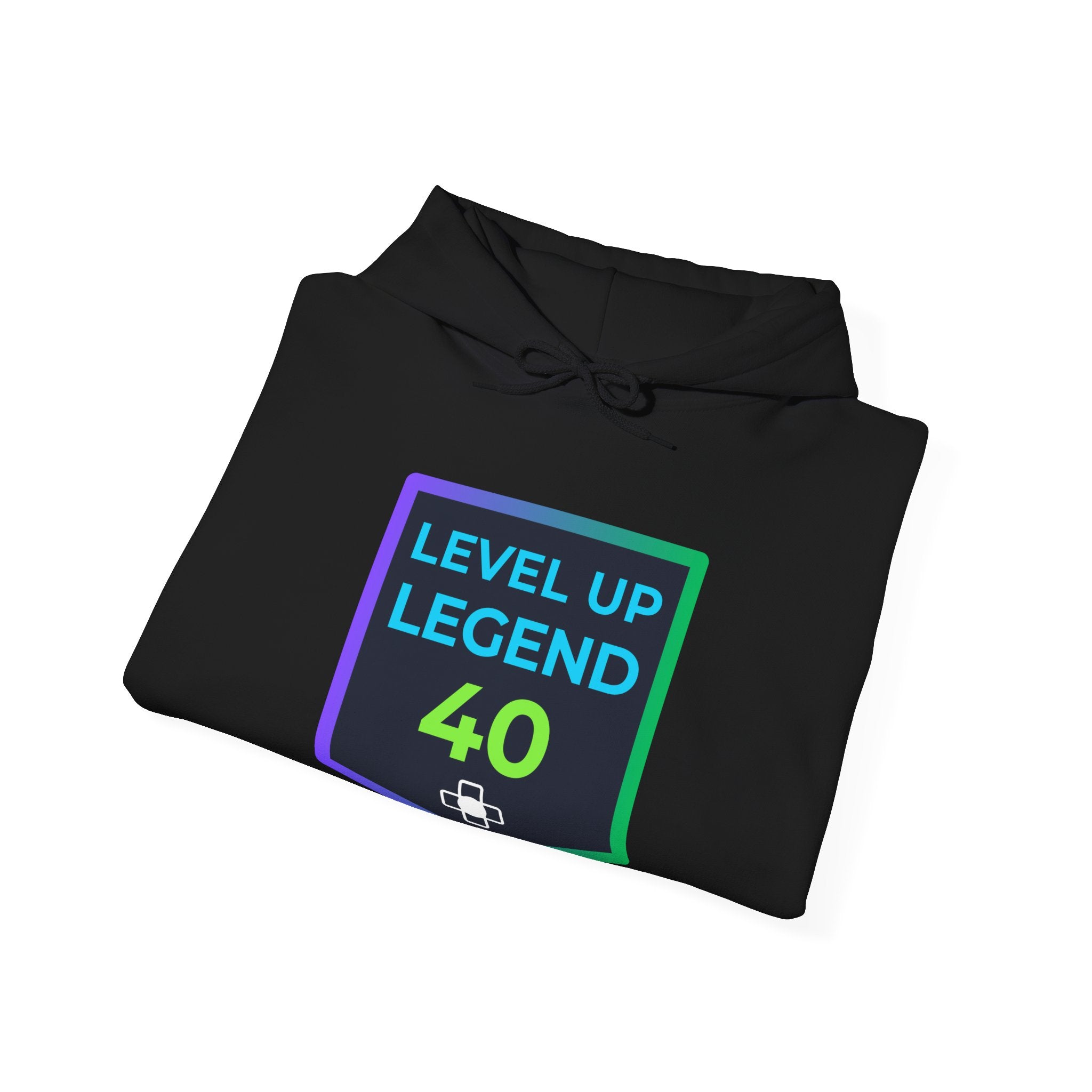 🔥 Level 40 Legend Hoodie • Retro Gamer 40th Birthday Gift • Front + Back Design • Arcade Achievement Hoodie