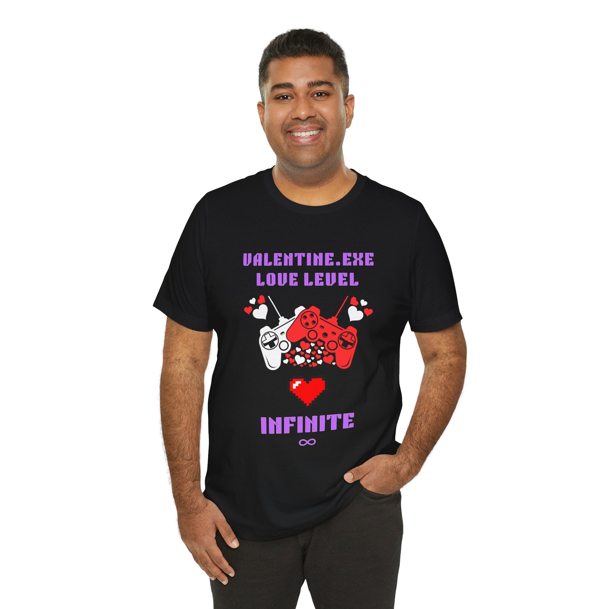 Valentine Exe Love Level Infinite Shirt | Funny Gamer Valentines Day Gift | Unique Gift for Him Her | Retro Gaming Tee | Romance Gift