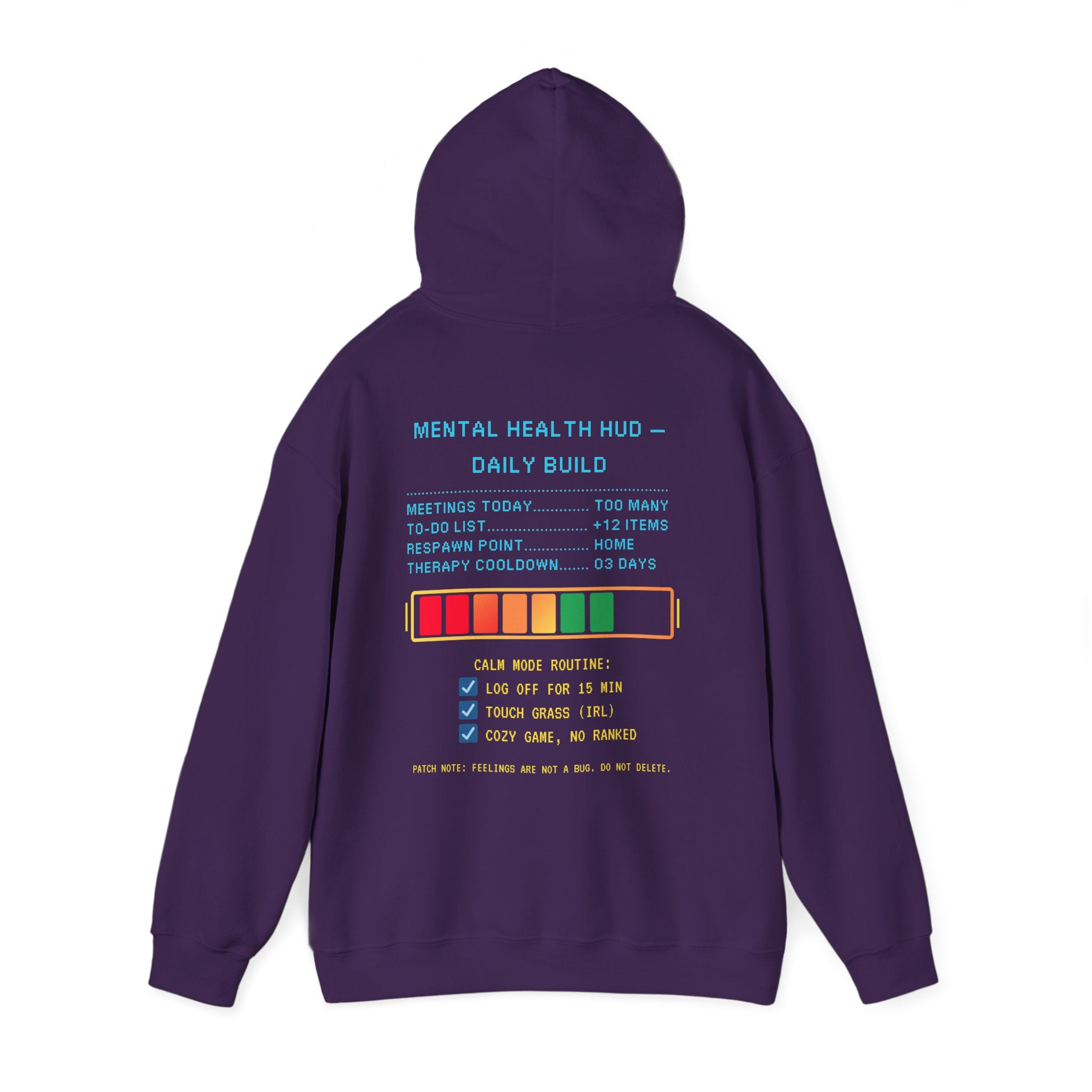 🧠 STRESS LEVELS AT 67% Hoodie • Syncing to Calm Mode Gamer Hoodie • Retro Pixel Mental Health Sweatshirt • Cozy 80s 90s Gamer Gift