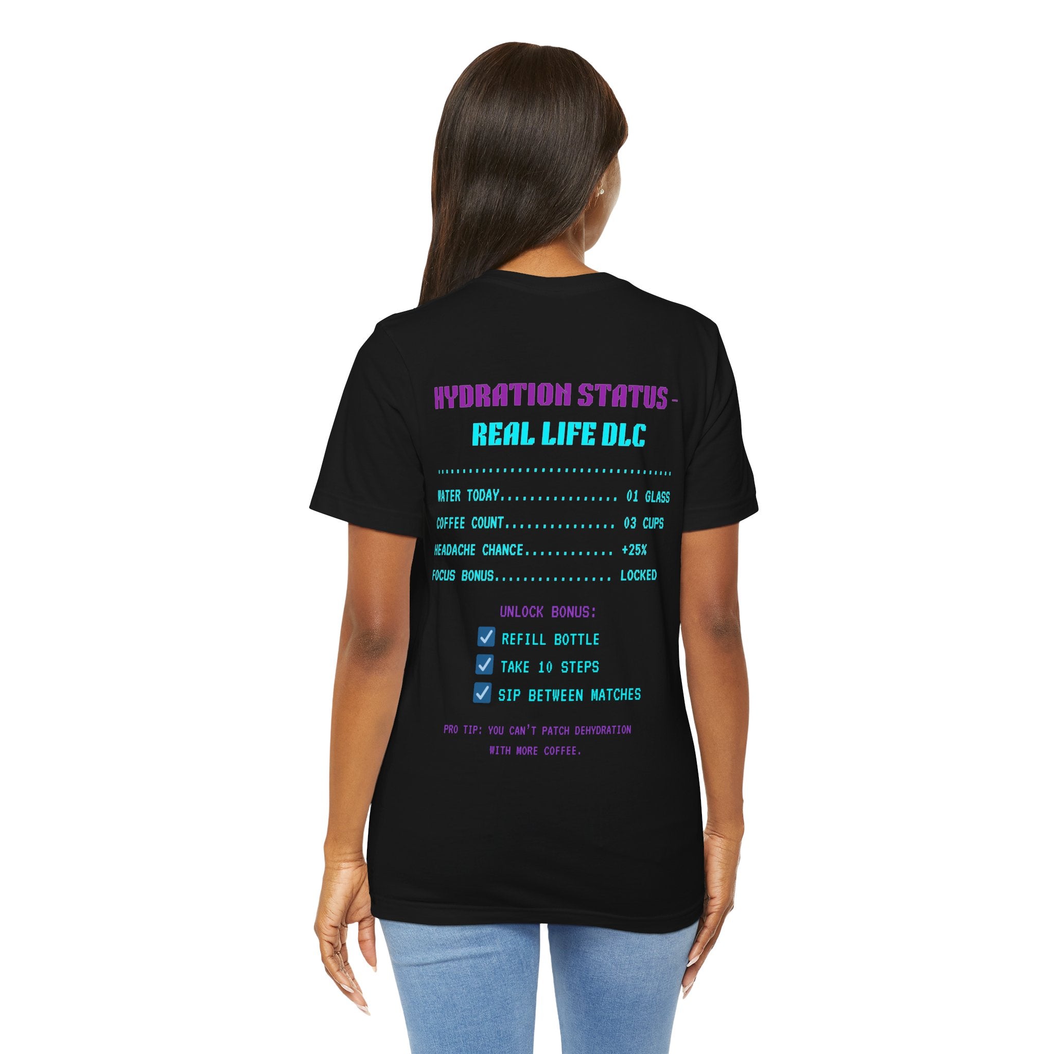 💧 HUMAN.EXE NEEDS WATER Shirt • Hydration Quest Gamer Tee • Retro 80s 90s Video Game T-Shirt • Funny Introvert Gift for Gamers