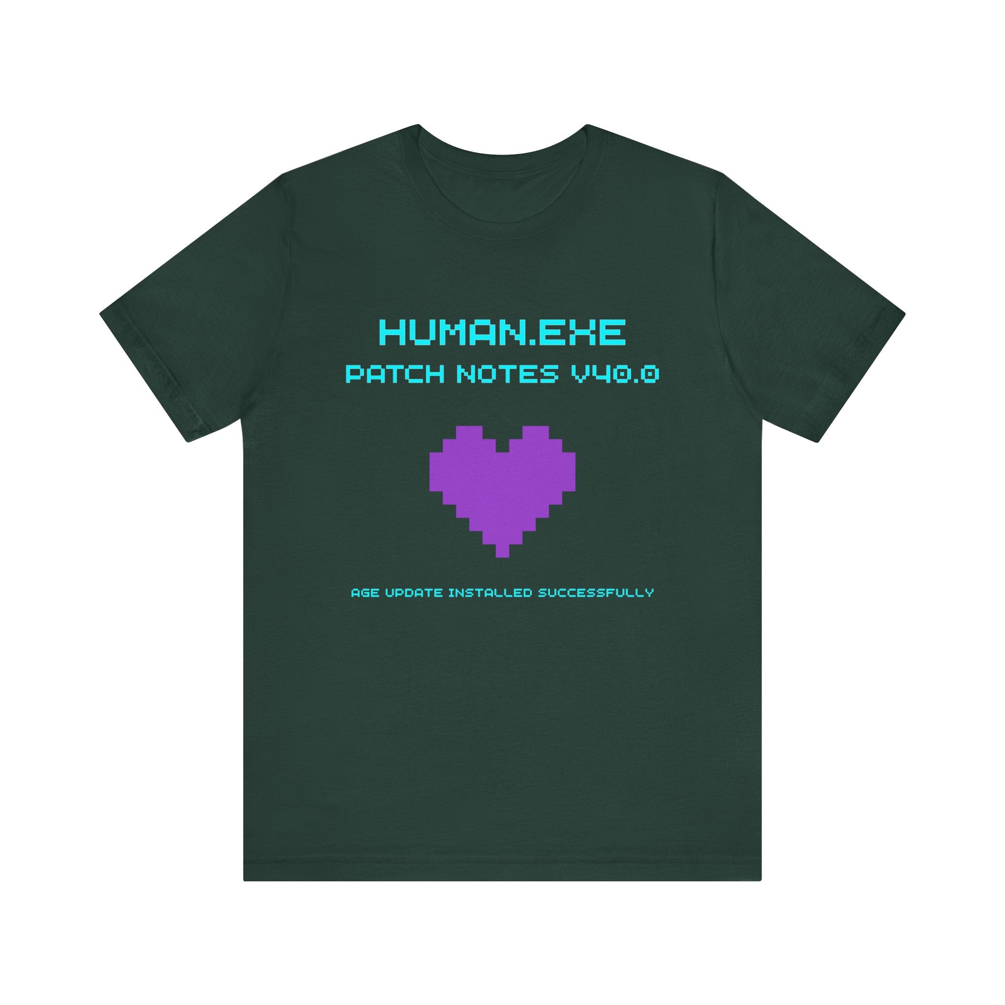 🎮 HUMAN.EXE Patch Notes v40.0 Shirt • Funny 40th Birthday Gamer T-Shirt • Retro Changelog Tee for 80s 90s Gamers • Level 40 Upgrade Gift