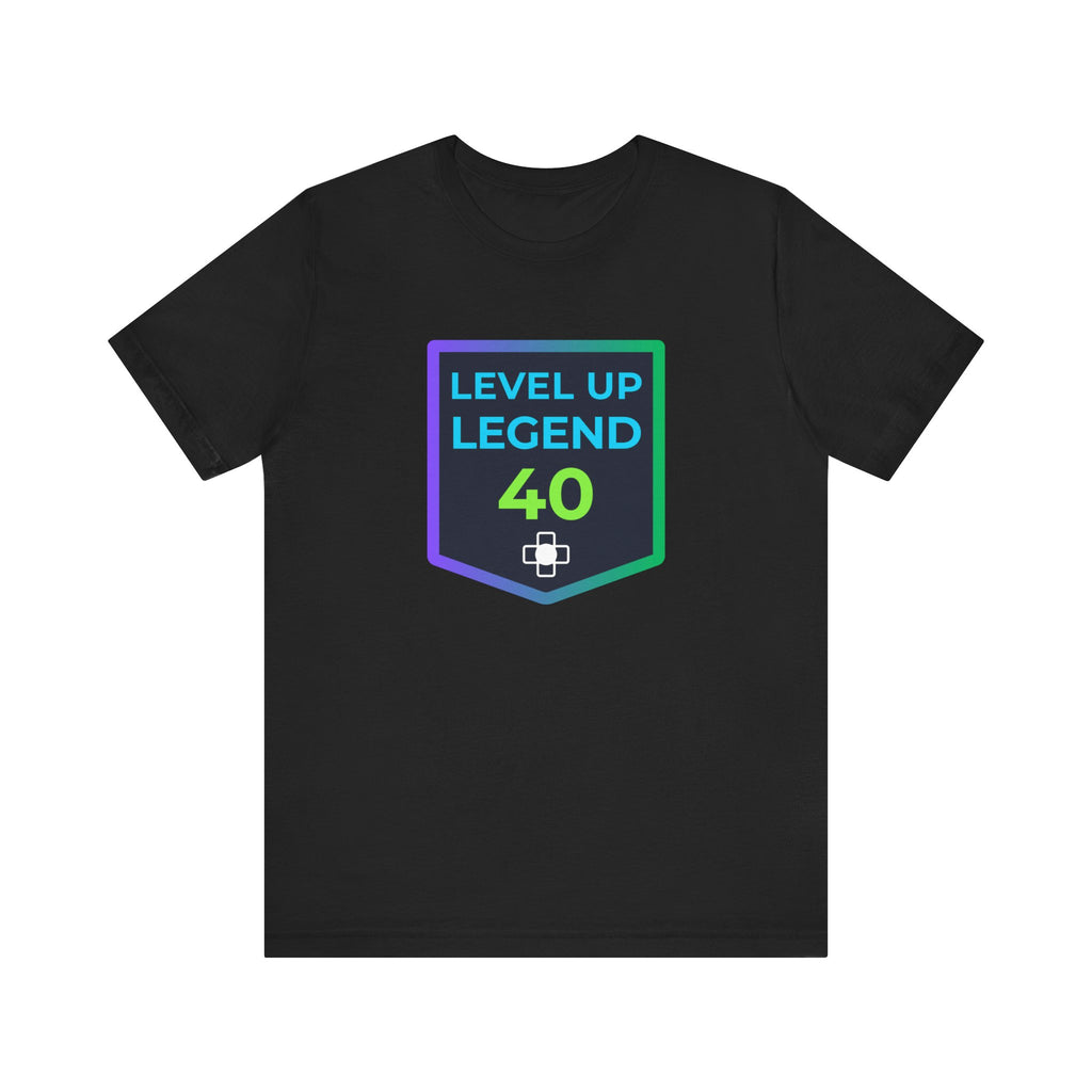 🔥 Level 40 Legend Shirt • Front + Back Design • 40th Birthday Gamer Gift • Retro Gaming Tee • Achievement Badge Design • Milestone Birthday