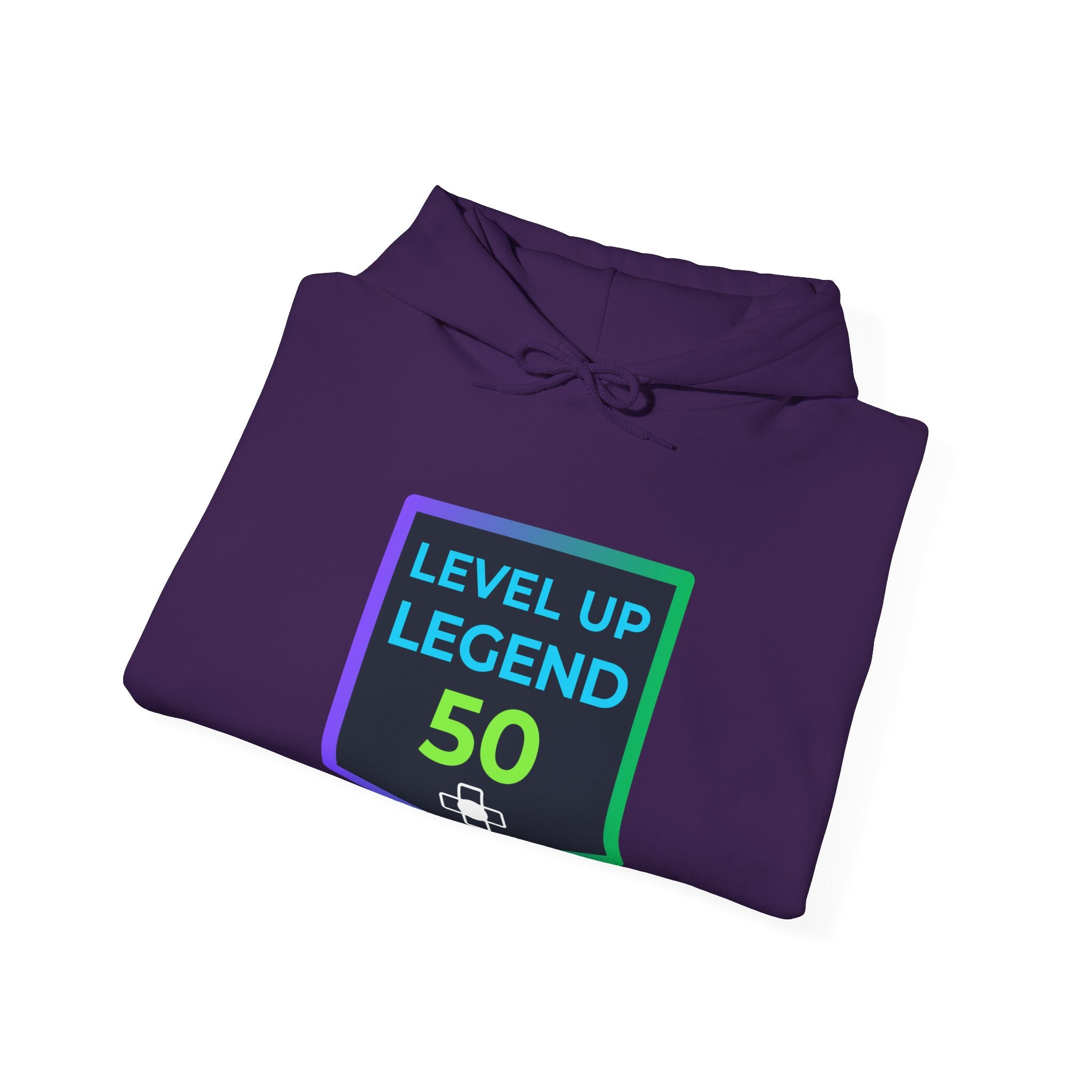 🔥 Level 50 Legend Hoodie • Retro Gamer 50th Birthday Gift • Front + Back Design • Arcade Achievement Hoodie