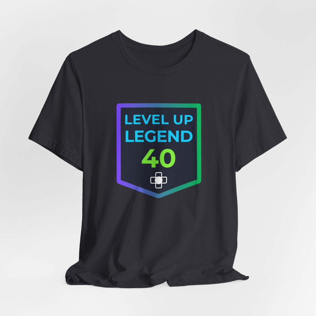 🔥 Level 40 Legend Shirt • Front + Back Design • 40th Birthday Gamer Gift • Retro Gaming Tee • Achievement Badge Design • Milestone Birthday