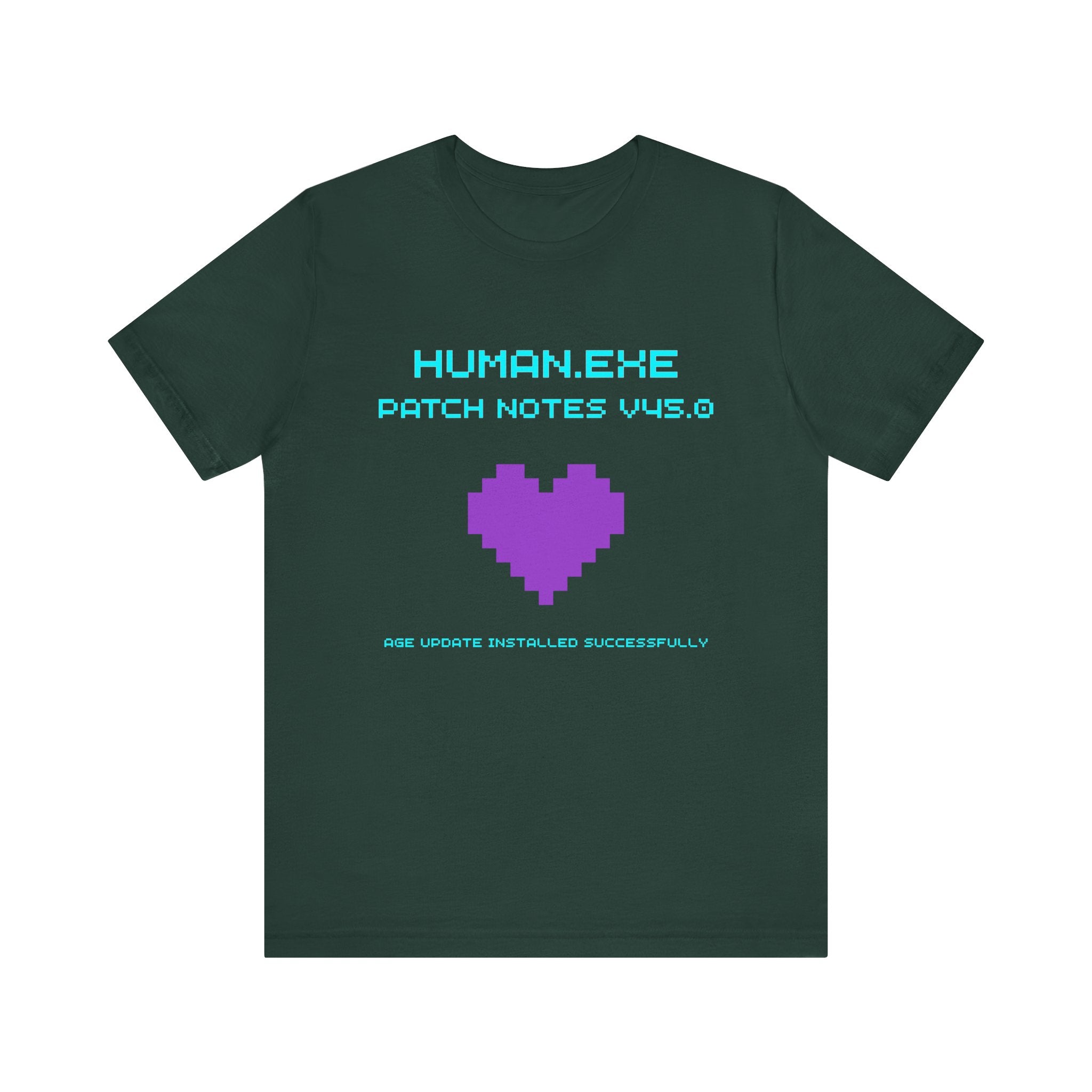 🎮 HUMAN.EXE Patch Notes v45.0 Shirt • Funny 45th Birthday Gamer T-Shirt • Retro Changelog Tee for 80s 90s Gamers • Level 45 Upgrade Gift
