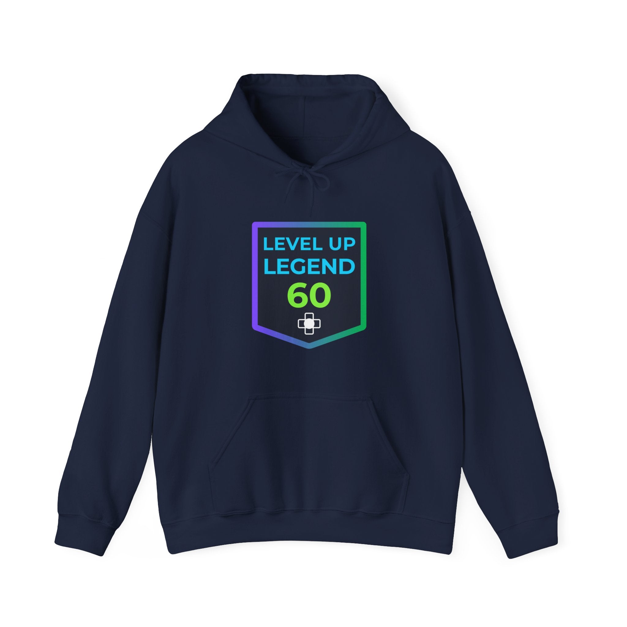 🔥 Level 60 Legend Hoodie • Retro Gamer 60th Birthday Gift • Front + Back Design • Arcade Achievement Hoodie