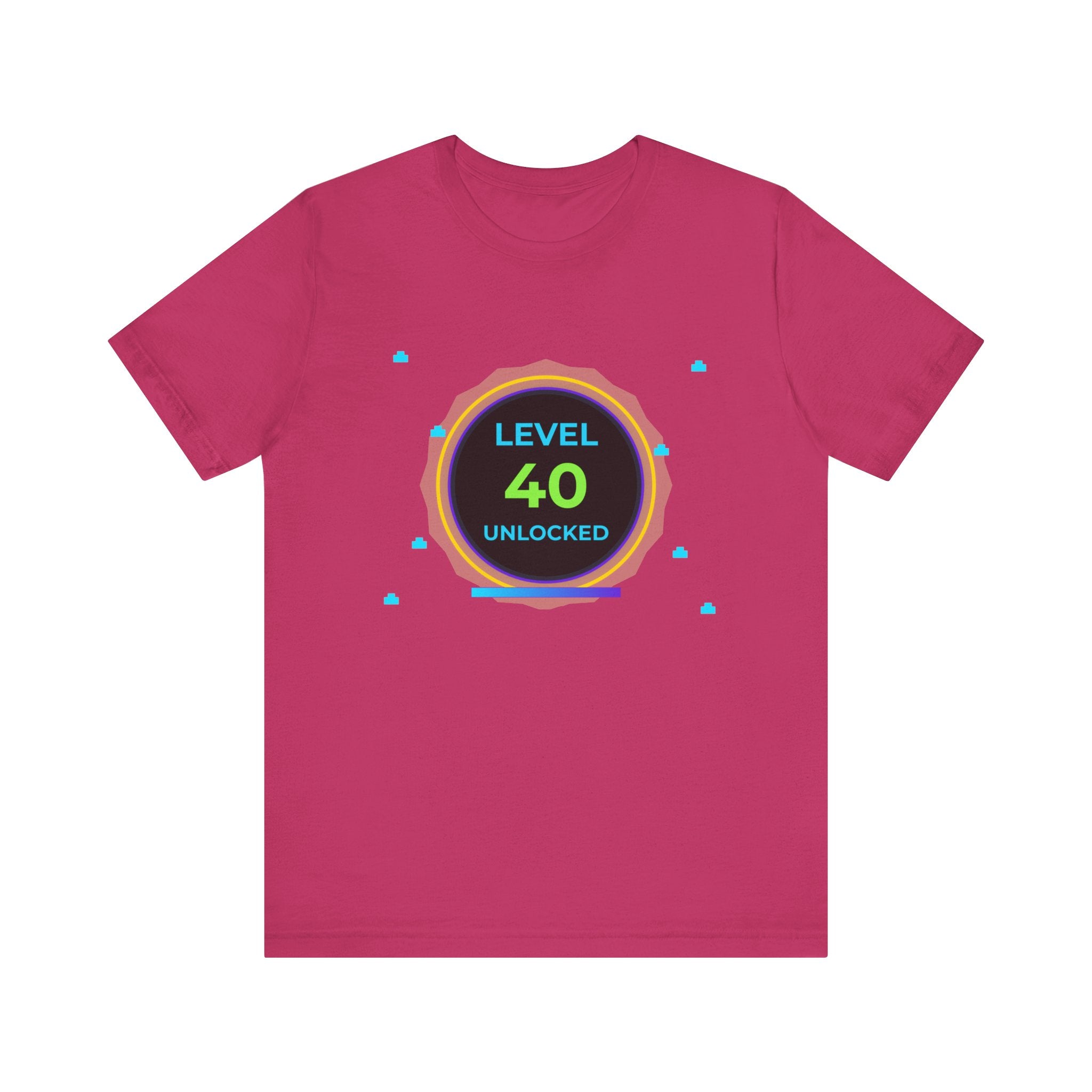 🔥 Level 40 Legend Shirt • Front + Back Design • 40th Birthday Gamer Gift • Retro Gaming Tee • Achievement Badge • Milestone Birthday
