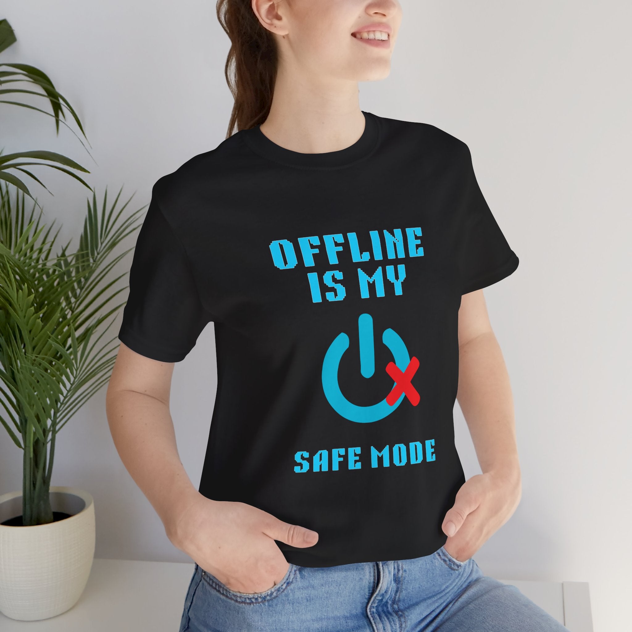 📴 OFFLINE IS MY SAFE MODE Shirt • Connection Status Offline by Choice Tee • Retro Introvert Gamer T-Shirt • Cozy Solo Quest 80s 90s Gift