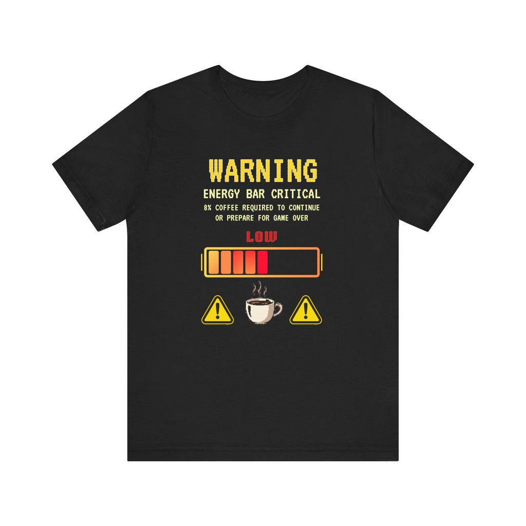 🔥 Low Energy Gamer Shirt • Caffeine Required to Respawn • Funny Coffee Addict Tee • System Critical T-Shirt • Gamer & Coffee Lover Gift