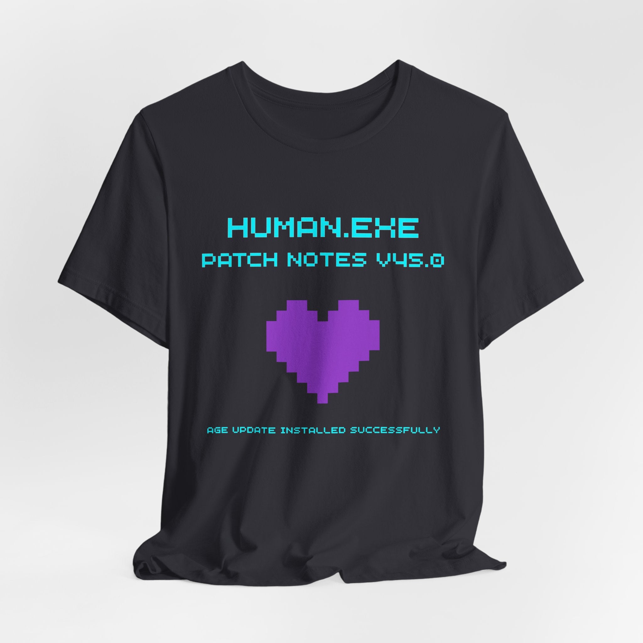 🎮 HUMAN.EXE Patch Notes v45.0 Shirt • Funny 45th Birthday Gamer T-Shirt • Retro Changelog Tee for 80s 90s Gamers • Level 45 Upgrade Gift