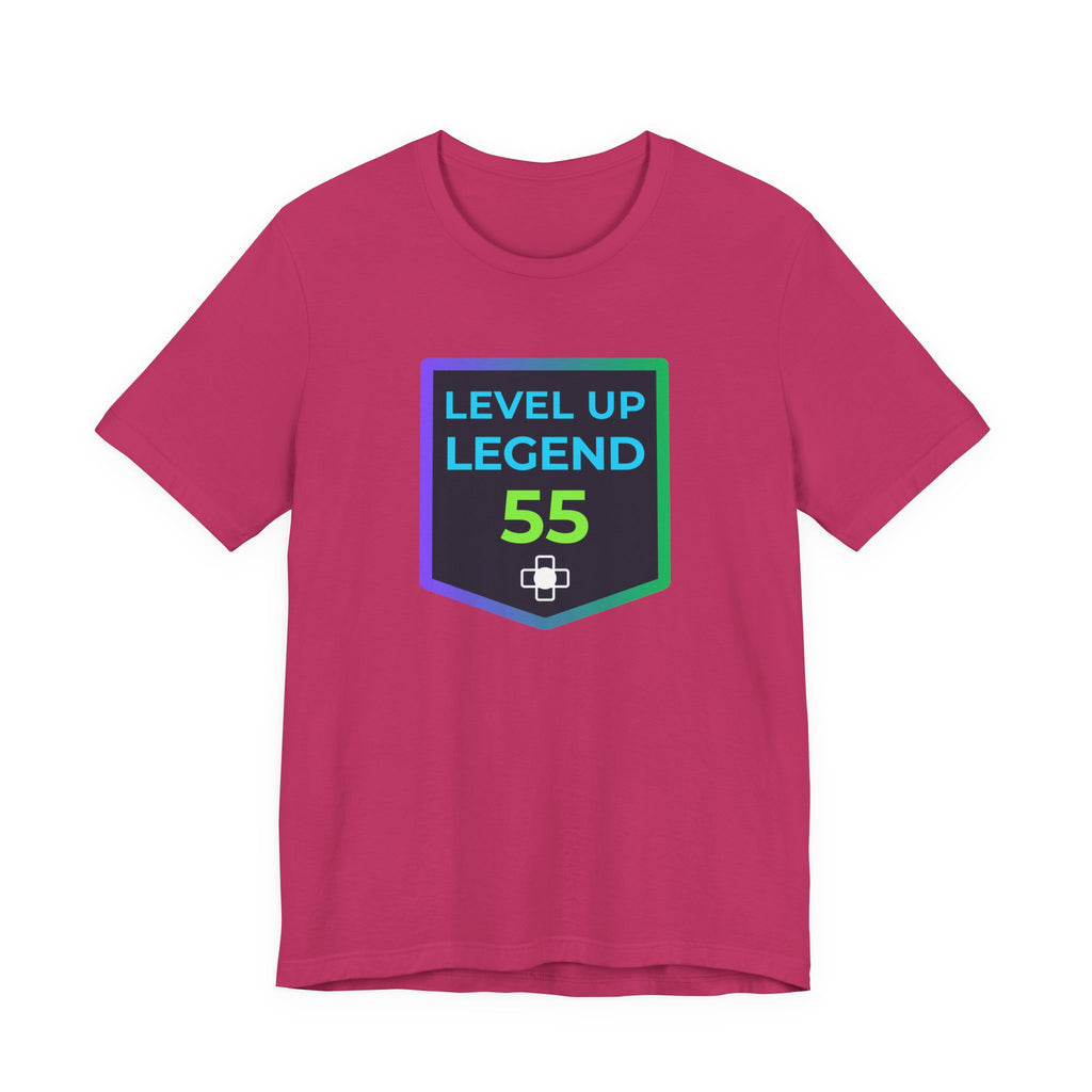 🔥 Level 55 Legend Shirt • Front + Back Design • 55th Birthday Gamer Gift • Retro Gaming Tee • Achievement Badge Design • Milestone Birthday