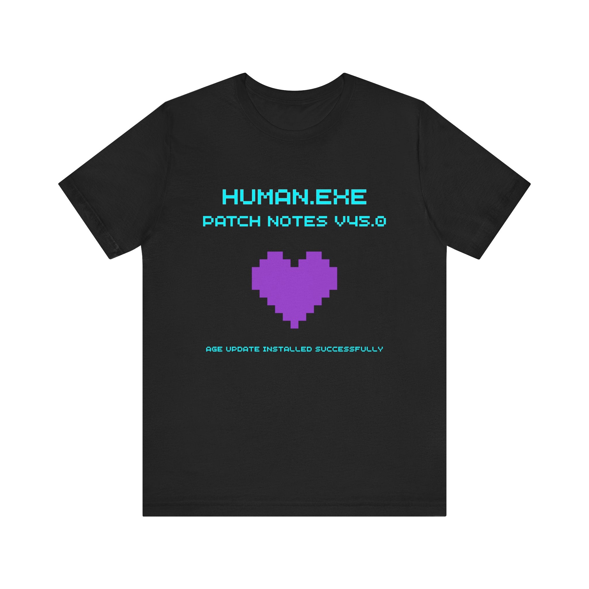 🎮 HUMAN.EXE Patch Notes v45.0 Shirt • Funny 45th Birthday Gamer T-Shirt • Retro Changelog Tee for 80s 90s Gamers • Level 45 Upgrade Gift