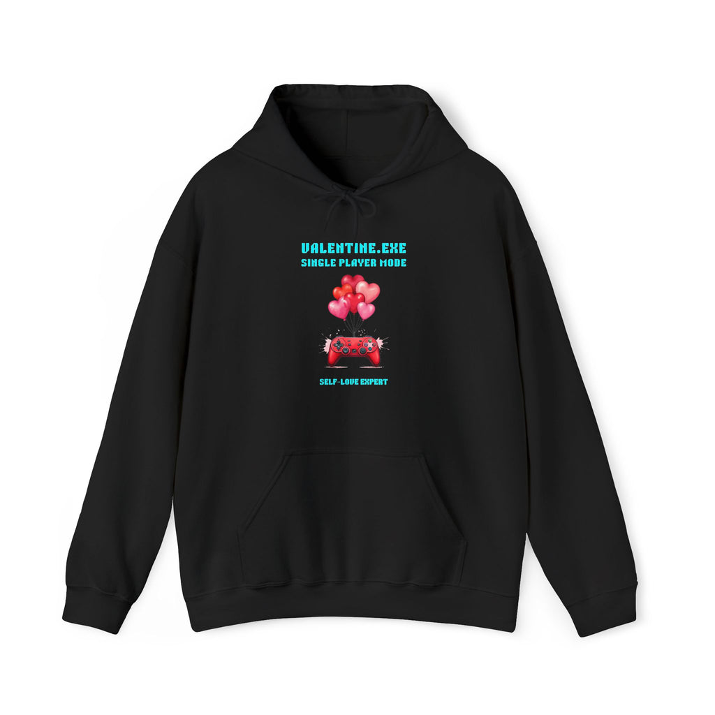 Valentine Exe Single Player Mode Hoodie | Funny Anti Valentines Day Gift | Self Love | Introvert Valentine Sweatshirt | Gift for Singles