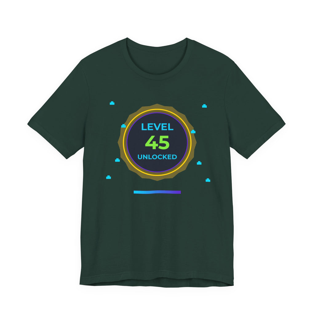🔥 Level 45 Legend Shirt • Front + Back Design • 45th Birthday Gamer Gift • Retro Gaming Tee • Achievement Badge • Milestone Birthday