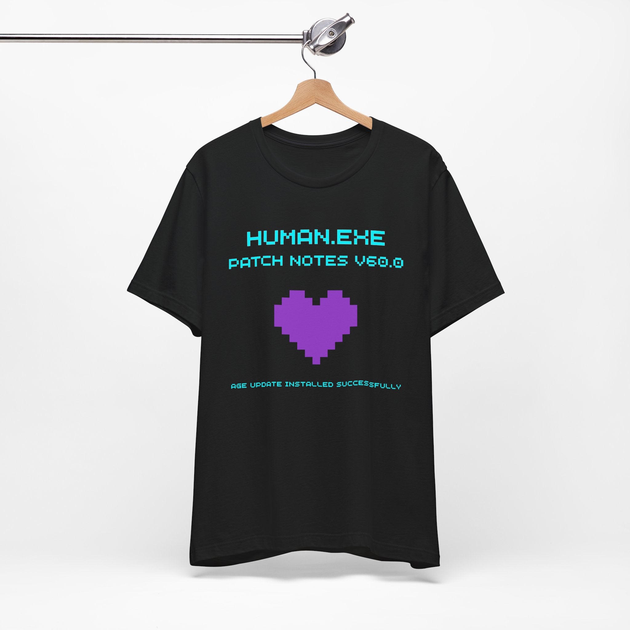 🎮 HUMAN.EXE Patch Notes v60.0 Shirt • Funny 60th Birthday Gamer T-Shirt • Retro Changelog Tee for 80s 90s Gamers • Level 60 Upgrade Gift