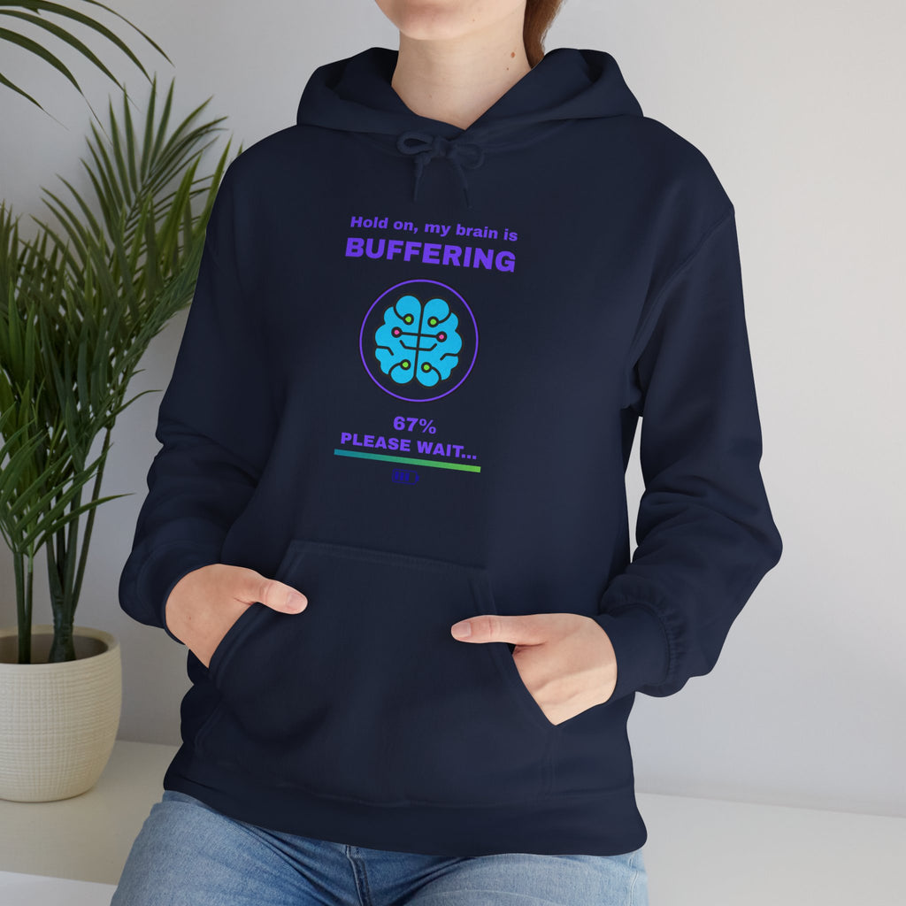 🔥 Brain Buffering Hoodie • 67% Loading Pullover • Funny Gamer Error Hoodie • Front + Back Loading Screen Design • Mental Health Gamer Gift