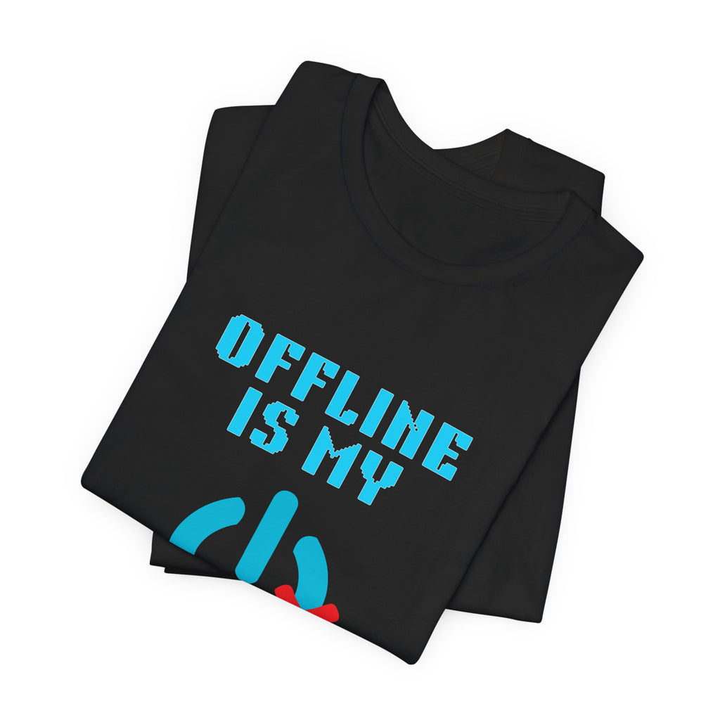 Offline Is My Safe Mode Shirt – Retro Introvert Gamer Tee (Front & Back Print)