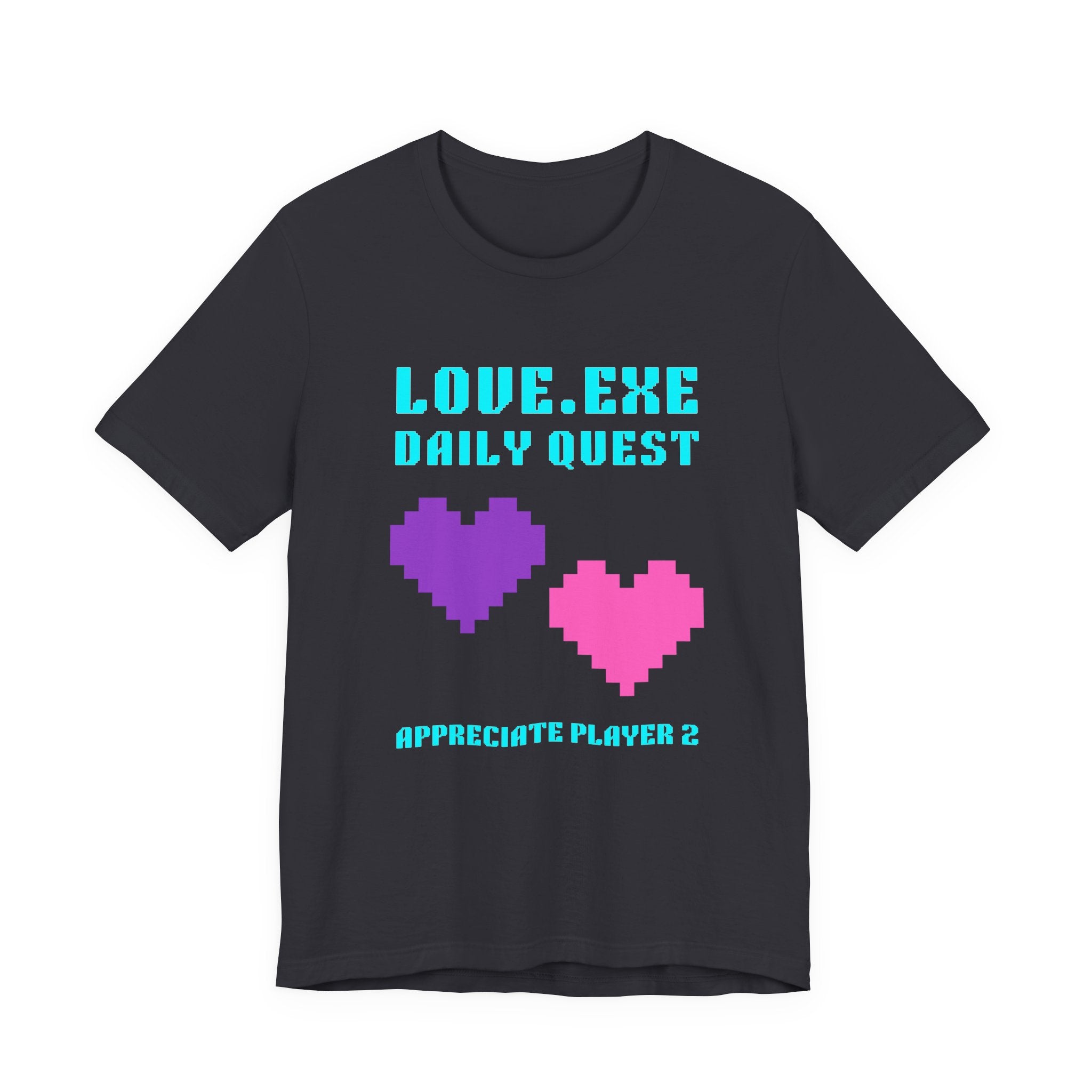 Love Exe Daily Quest Appreciate Player 2 Shirt | Funny Gamer Couple Gift | Anniversary Gift for Him Her | Gaming Relationship Tee | Romance