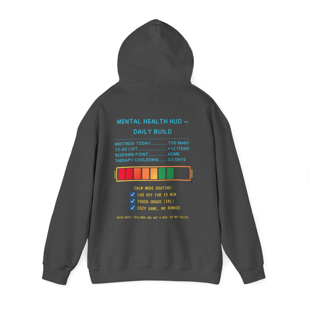 🧠 STRESS LEVELS AT 67% Hoodie • Syncing to Calm Mode Gamer Hoodie • Retro Pixel Mental Health Sweatshirt • Cozy 80s 90s Gamer Gift