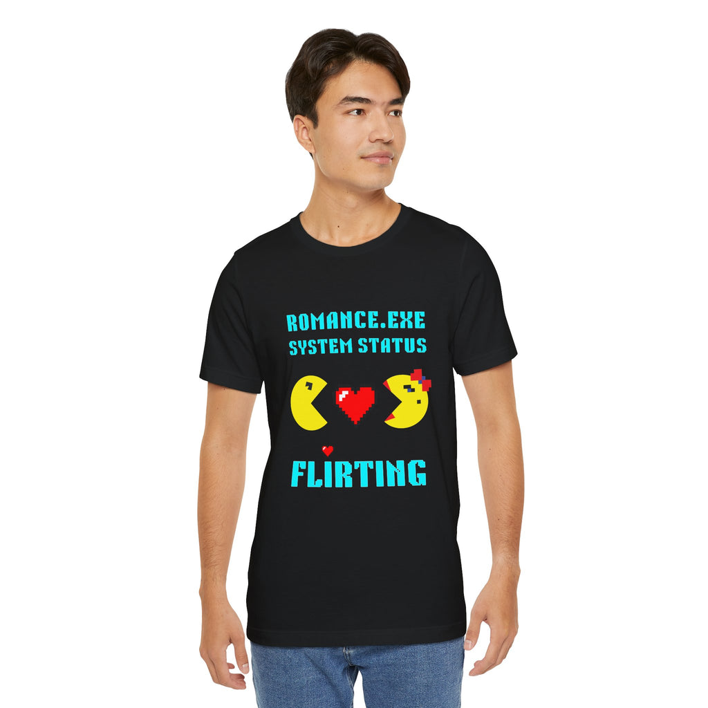 Romance Exe System Status Flirting Shirt | Funny Gamer Valentines Gift | Flirty Gift for Him Her | Dating Shirt | Unique Gift for Gamers
