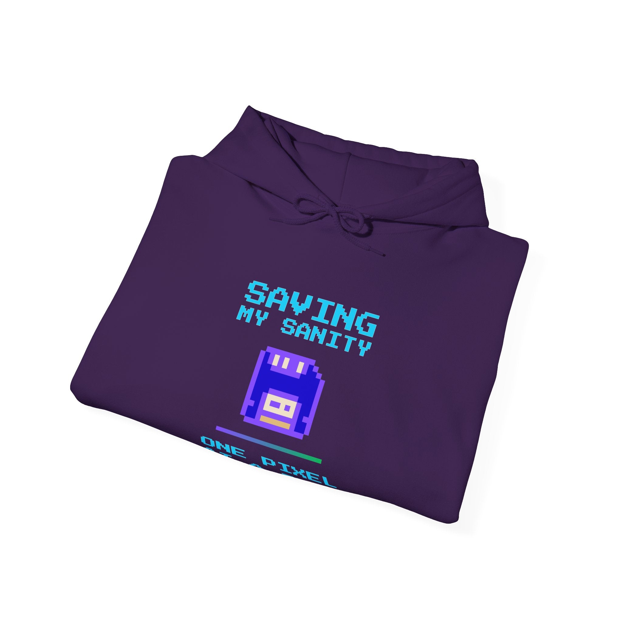 🔥 Saving My Sanity Hoodie | Front + Back Design | Gamer Mental Health Sweatshirt | Retro Floppy Disk Gaming Humor