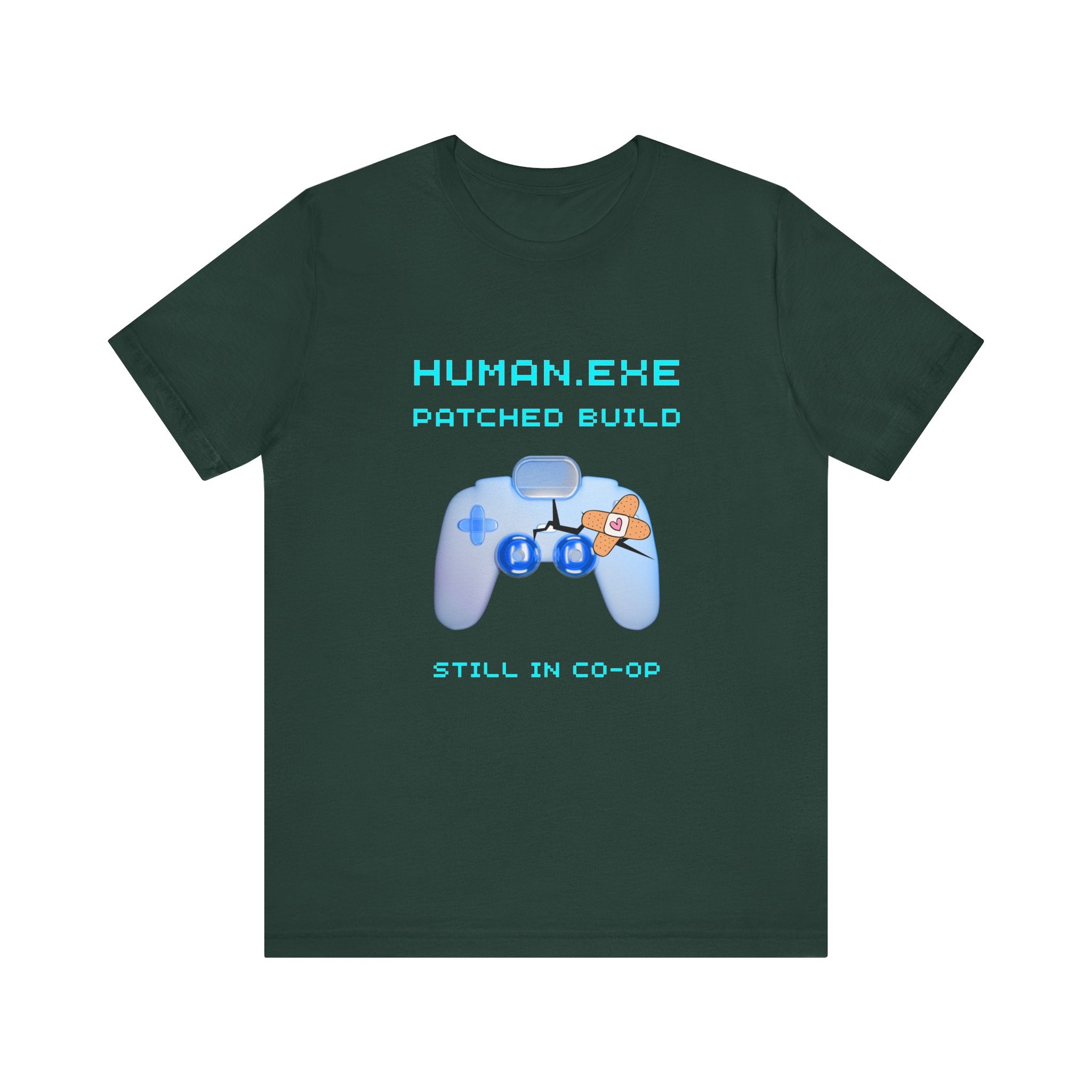 HUMAN.EXE Patched Build Shirt – Still in Co-Op 40+ Gamer Tee (Front & Back Print)